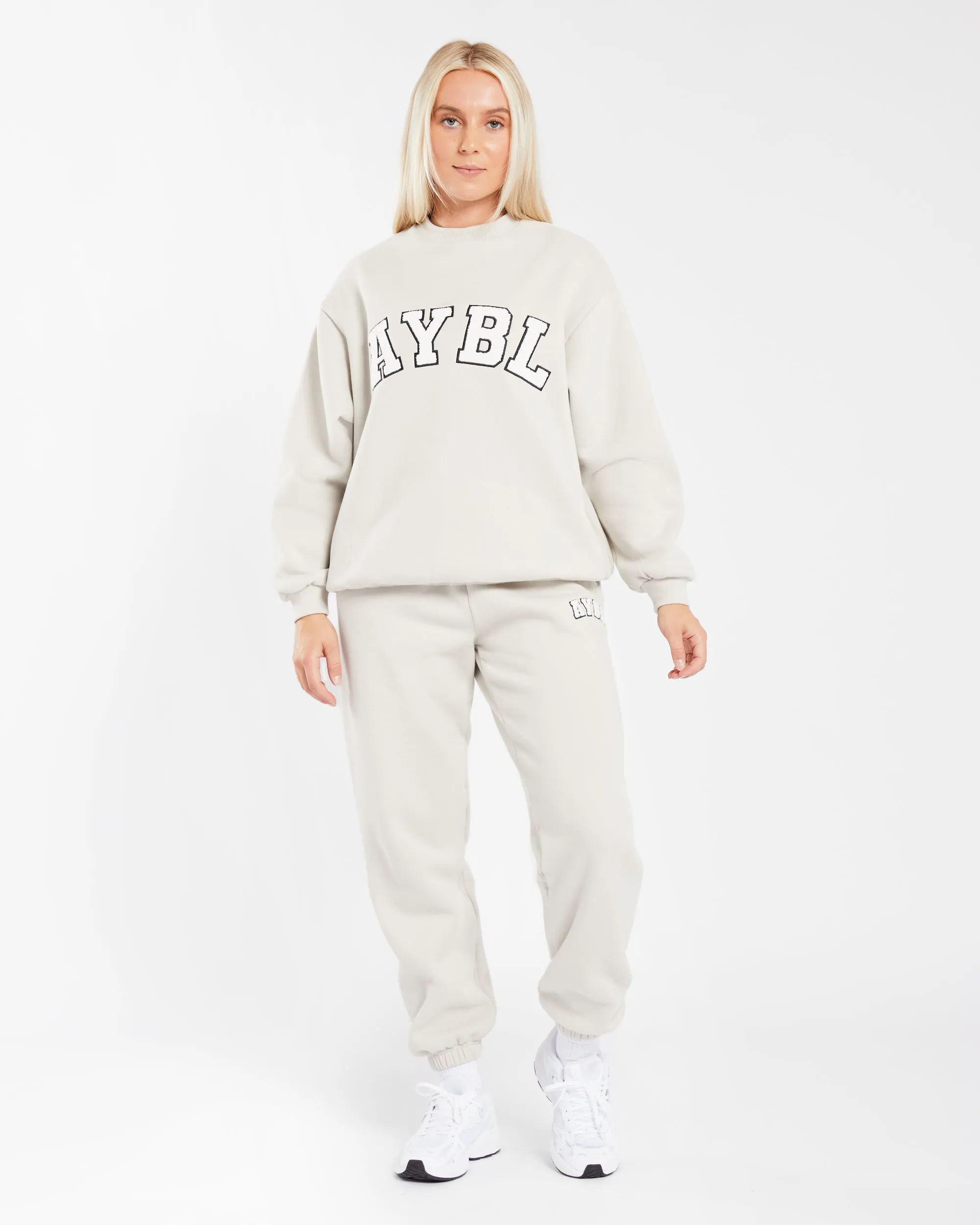 Varsity Oversized Sweatshirt - Sand sold by AYBL product image thumbnail 3