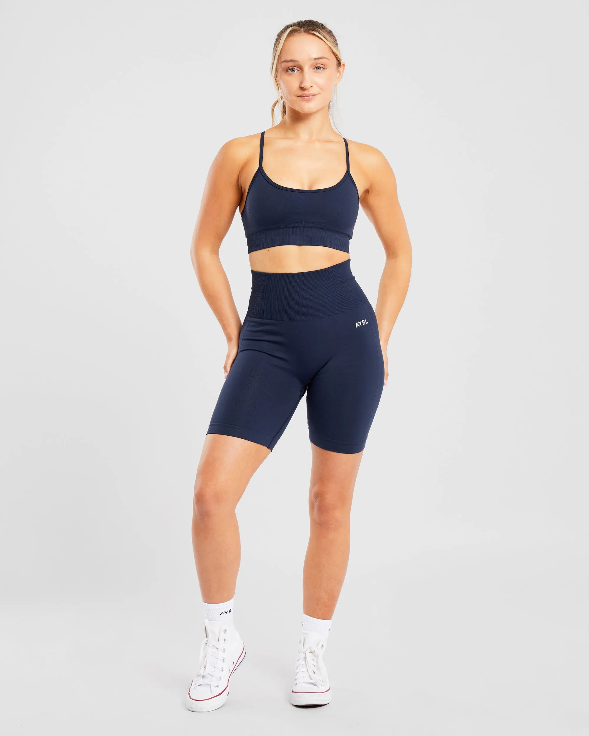Empower Seamless Sports Bra - Navy sold by AYBL product image thumbnail 3