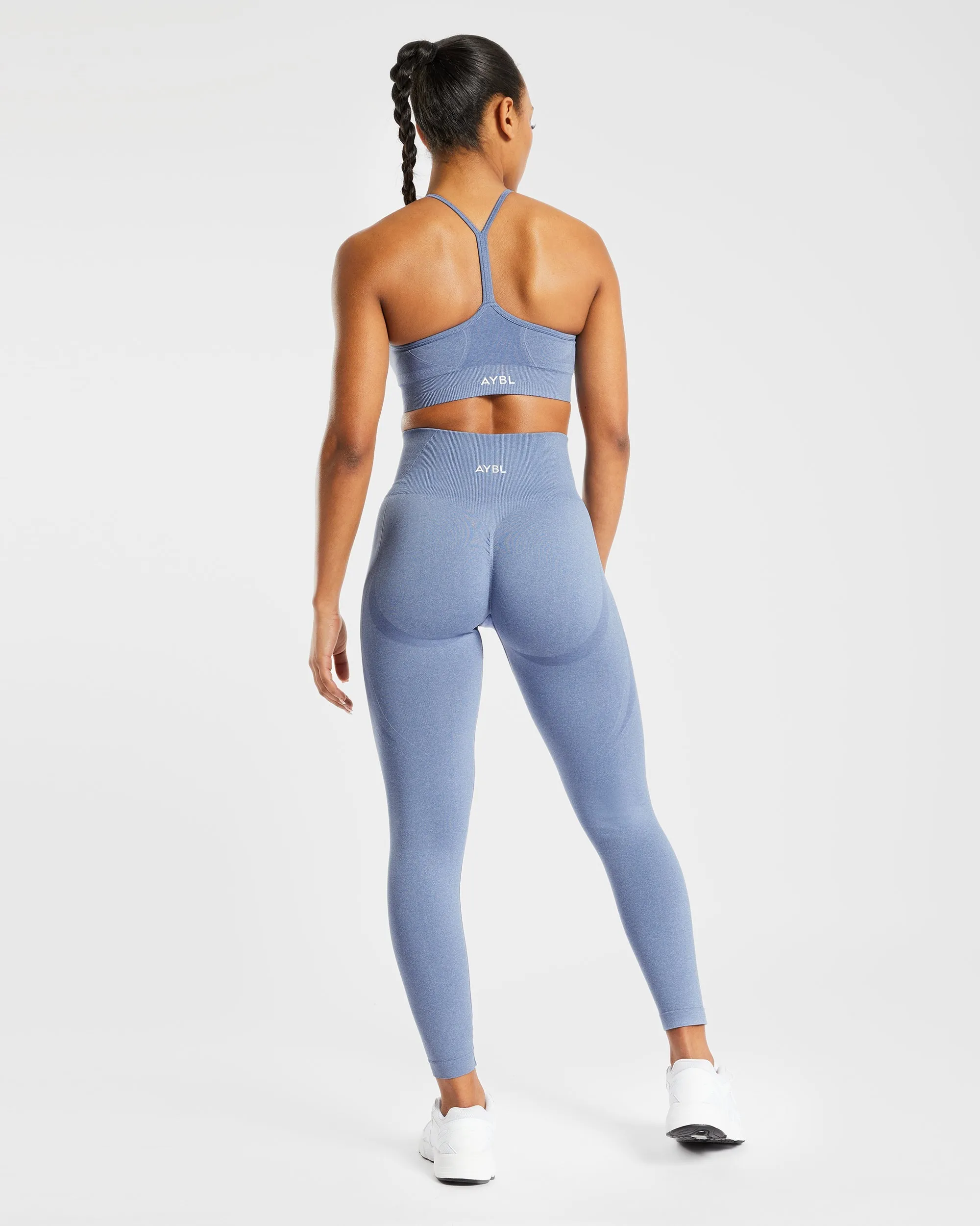 Empower Seamless Sports Bra - Blue Marl sold by AYBL product image thumbnail 4