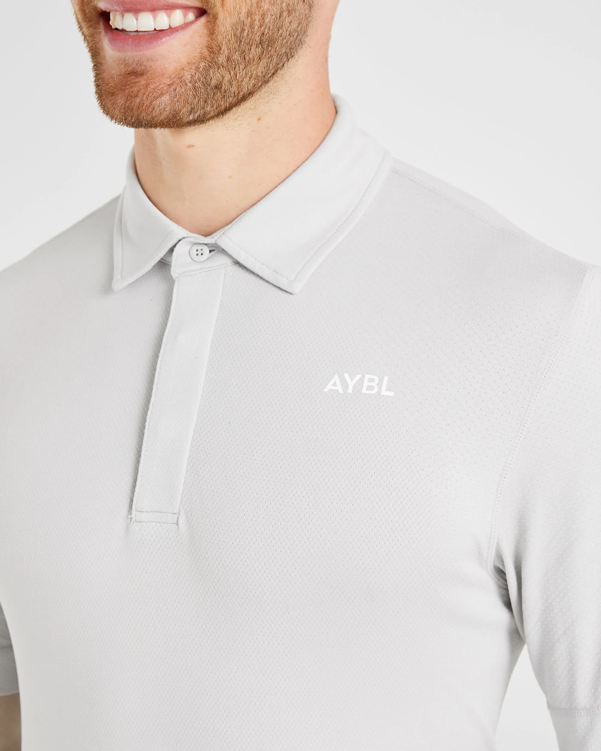 Performance Seamless Polo Shirt - Grey sold by AYBL product image thumbnail 5