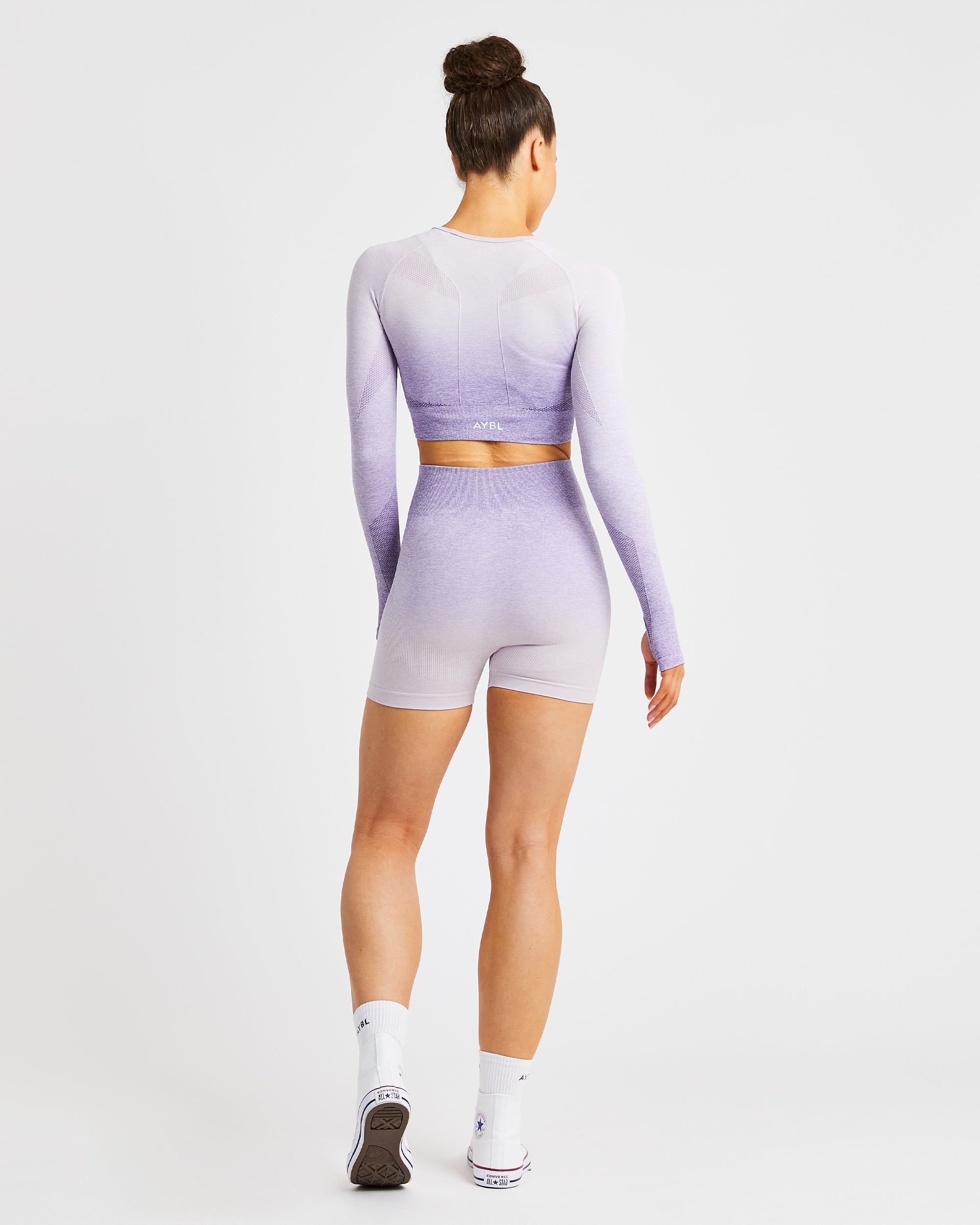 Pulse Ombré Seamless Shorts - Lilac sold by AYBL product image thumbnail 4
