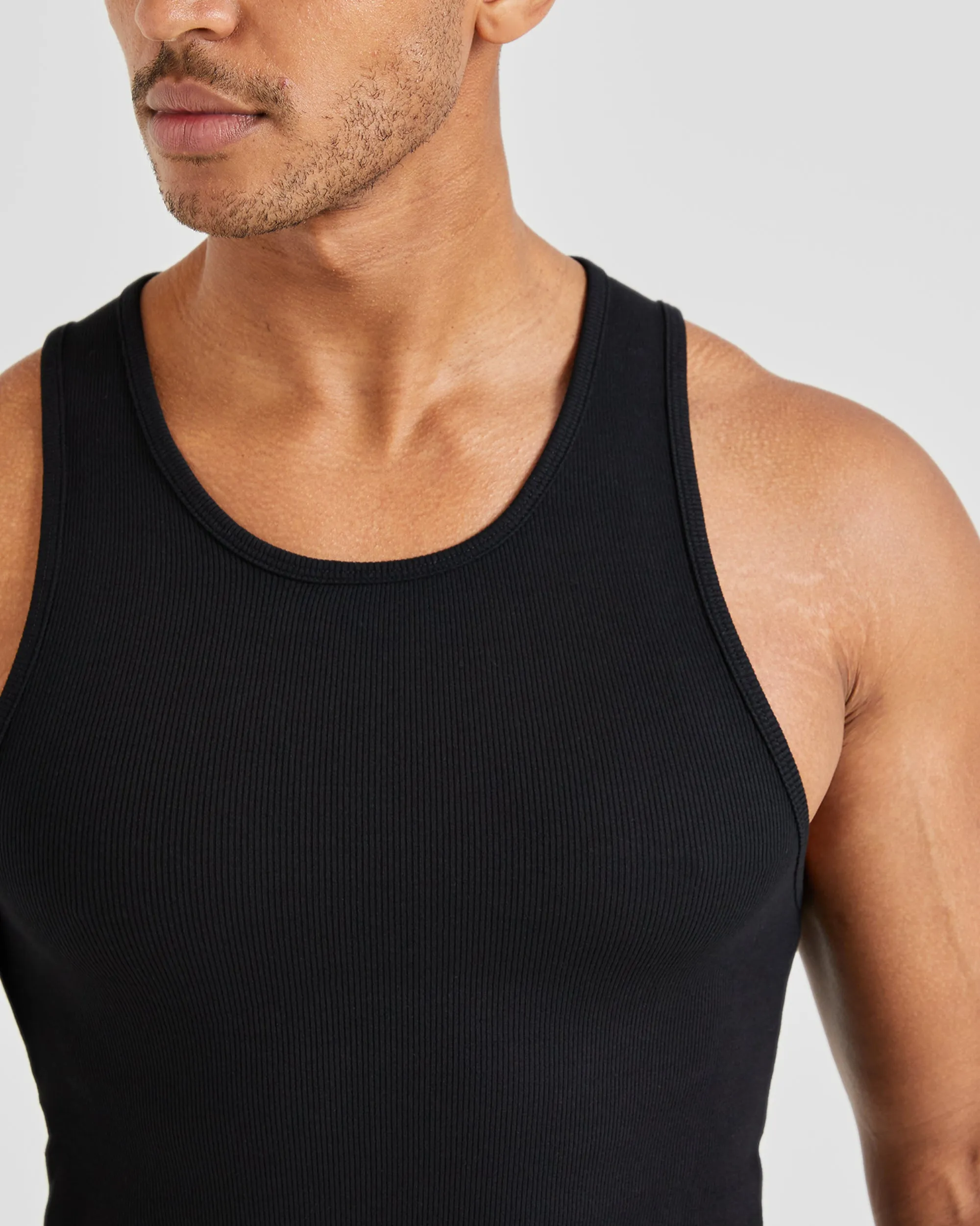 Muscle Ribbed Tank - Black sold by AYBL product image thumbnail 5