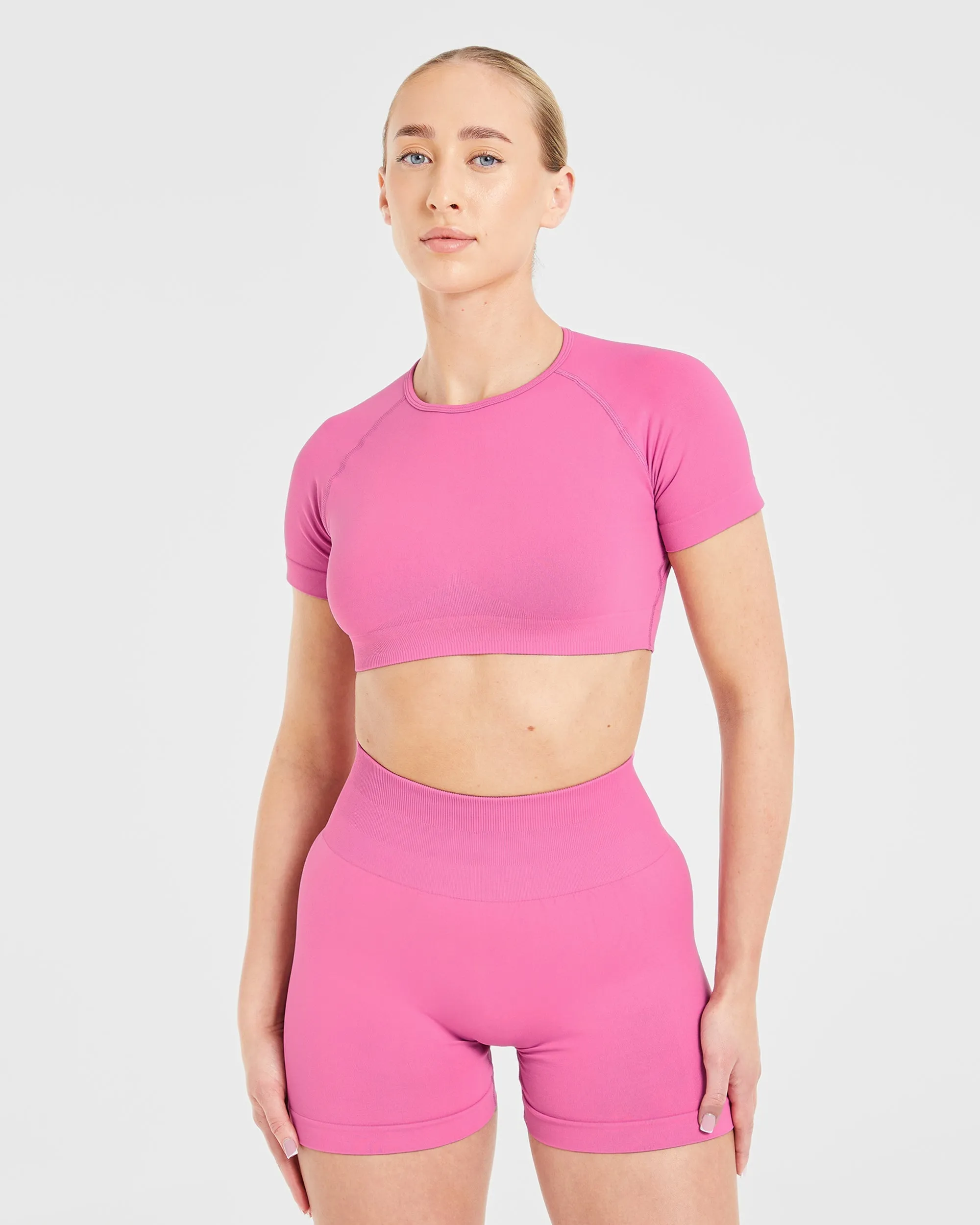 Power Seamless Crop Top - Pink sold by AYBL