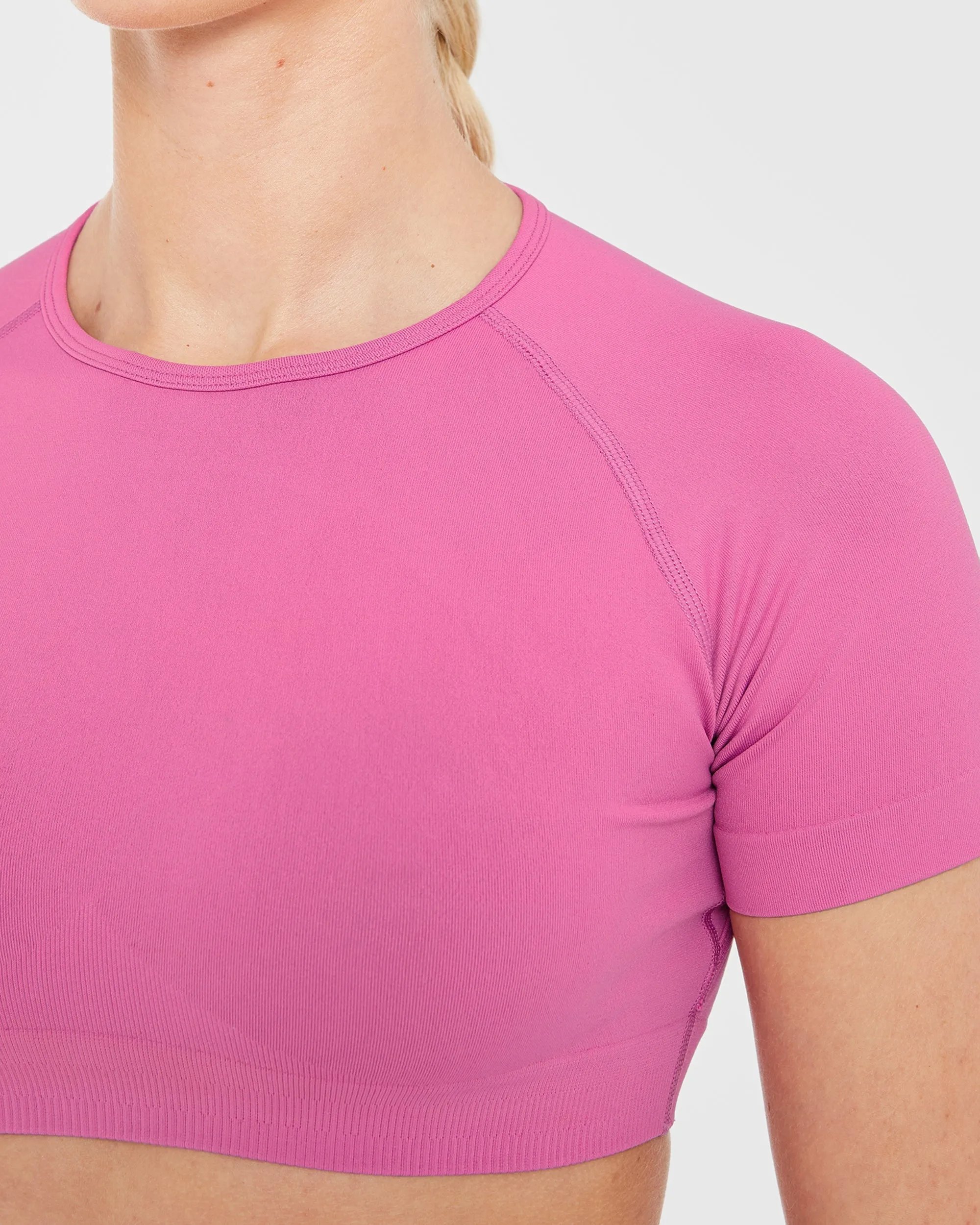 Power Seamless Crop Top - Pink sold by AYBL product image thumbnail 5
