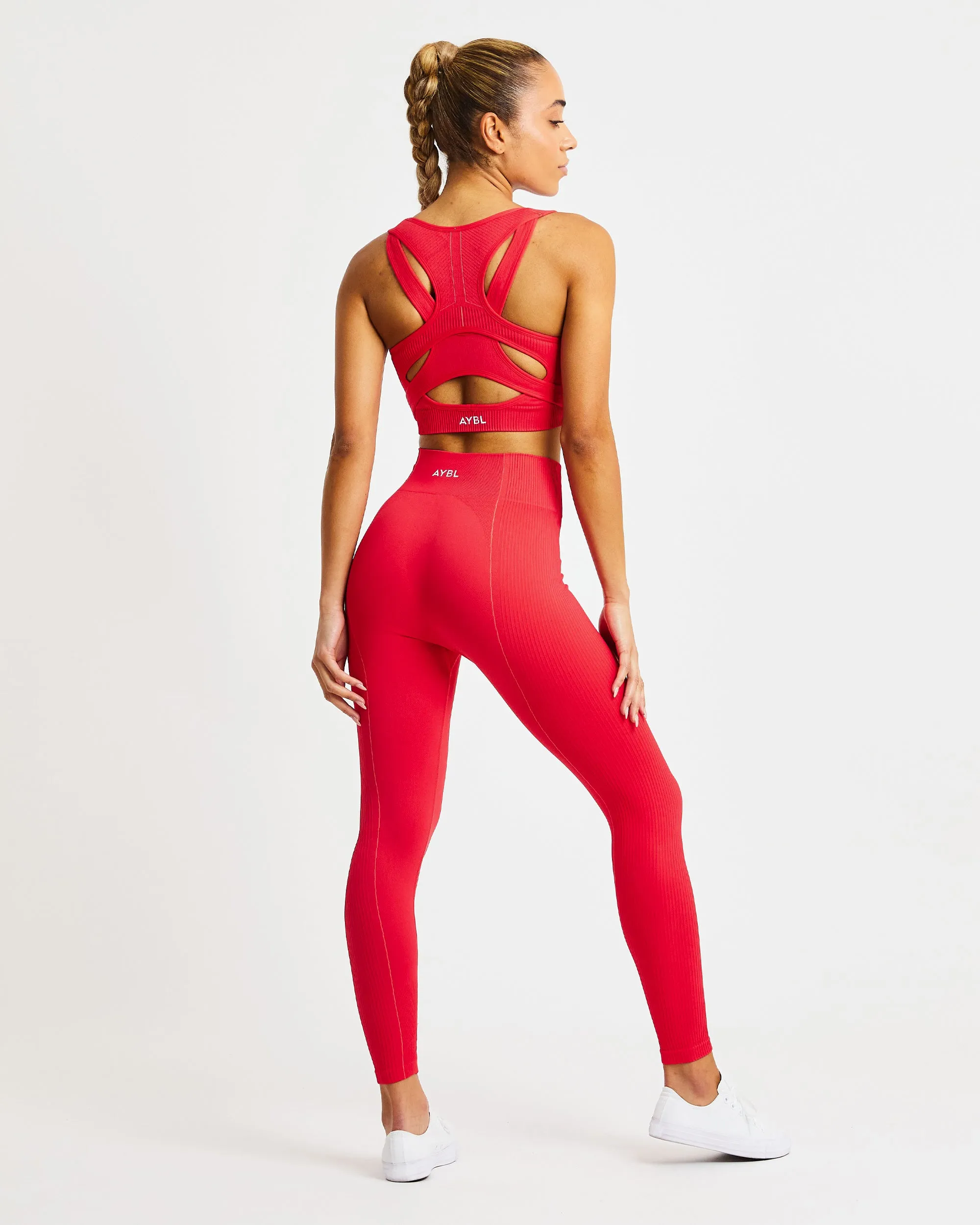 Reflex Seamless Sports Bra - Red sold by AYBL product image thumbnail 4