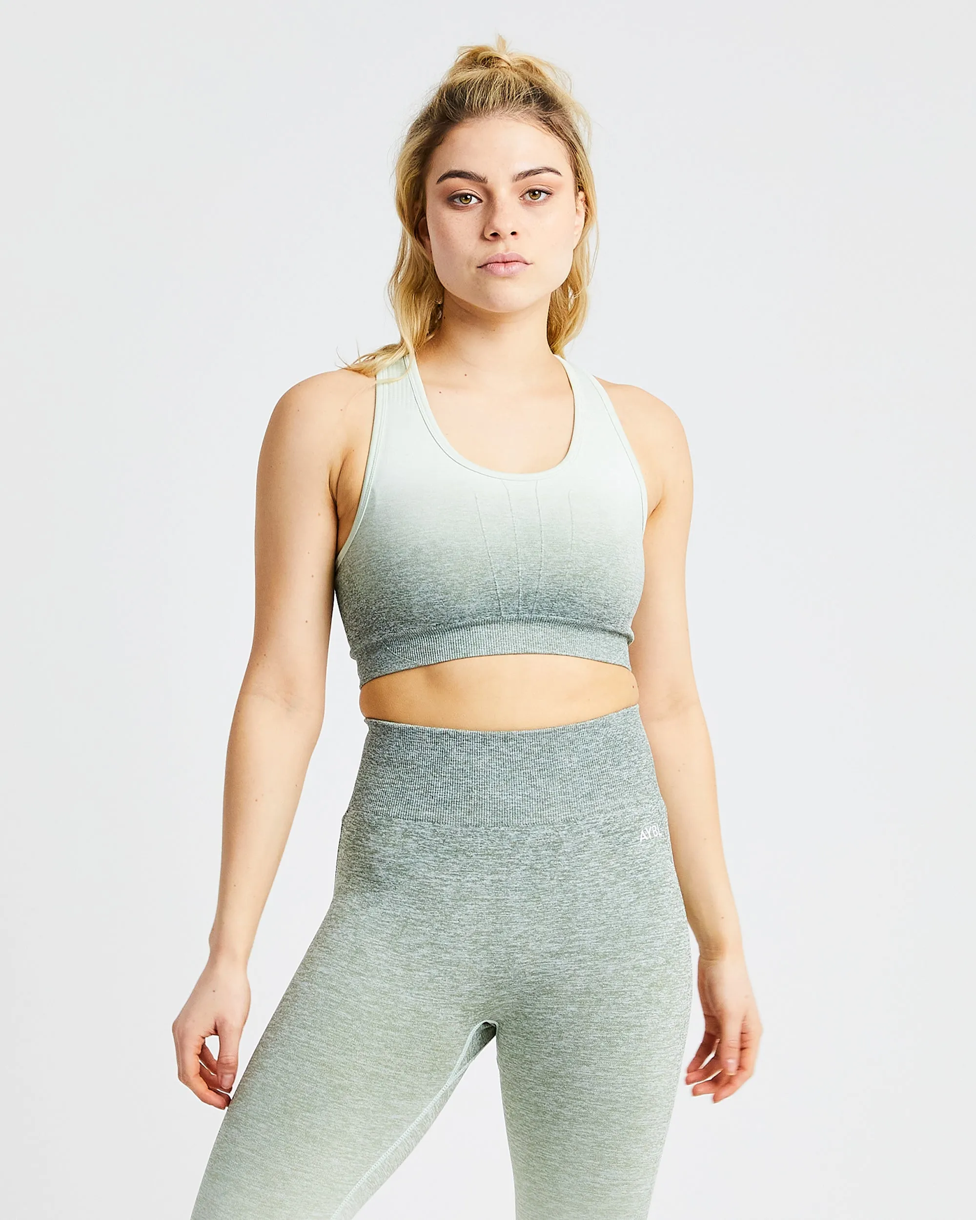 Pulse Ombré Seamless Sports Bra - Khaki sold by AYBL