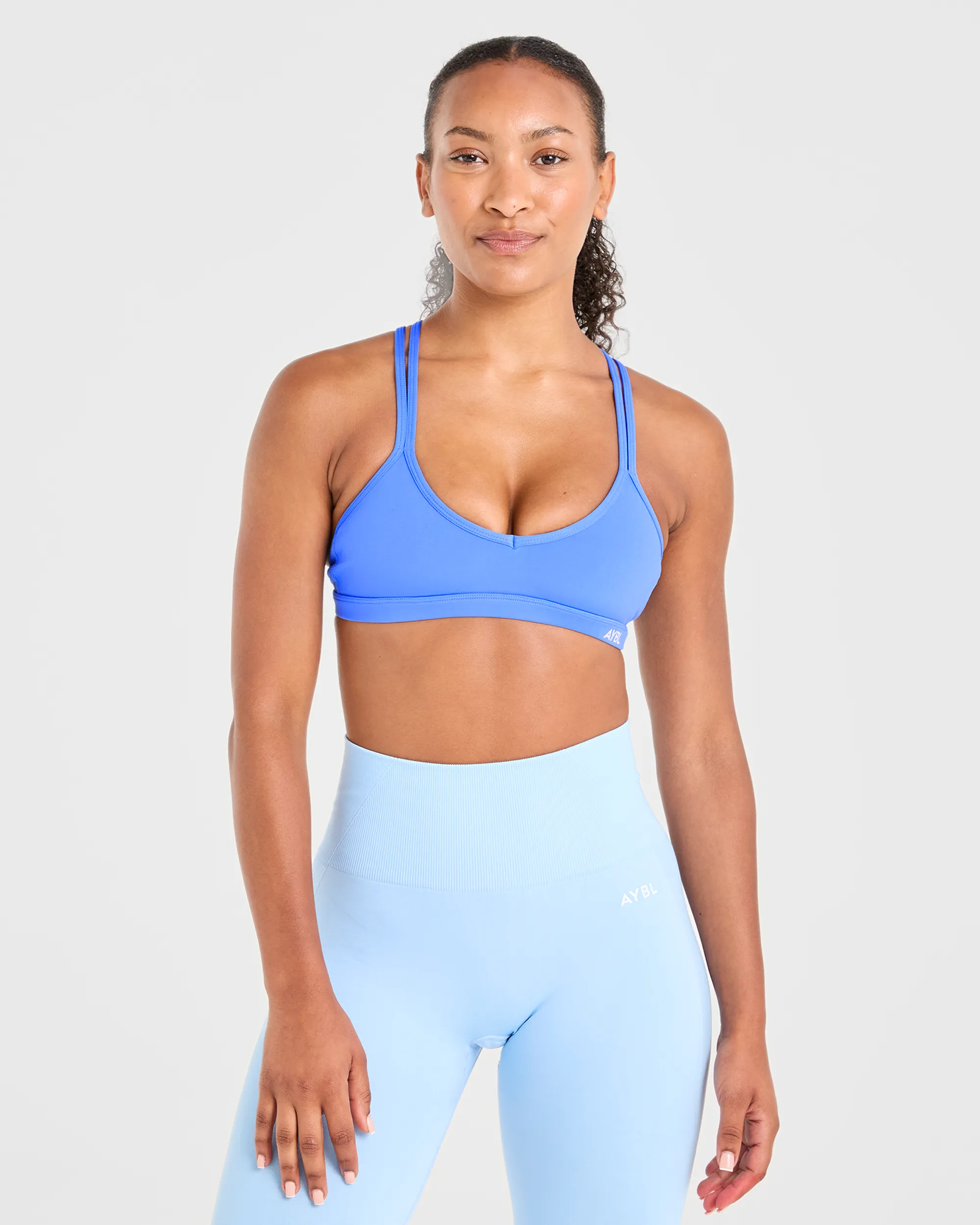 Essential Strappy Sports Bra - Summer Blue sold by AYBL