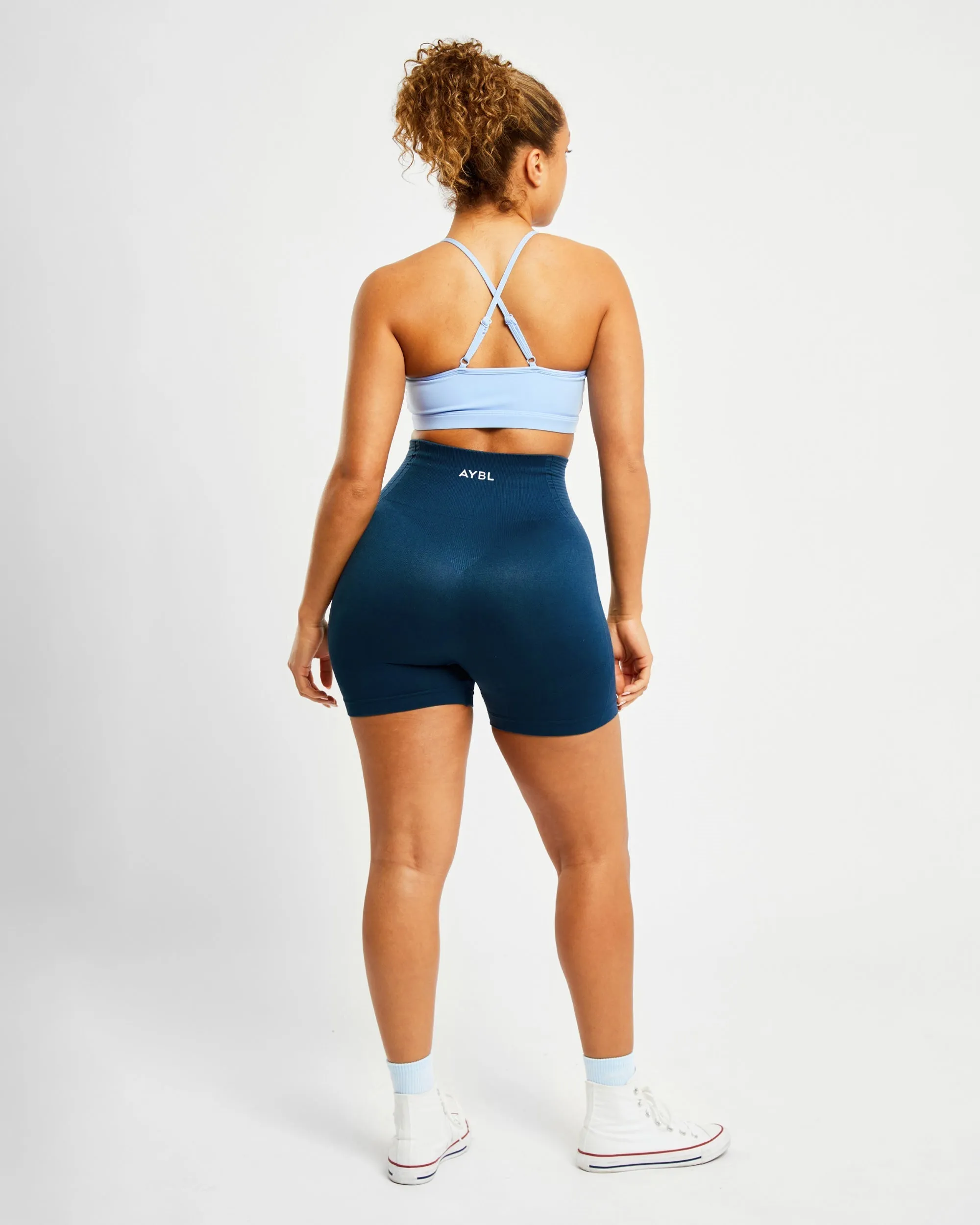 Essential V Neck Sports Bra - Powder Blue sold by AYBL product image thumbnail 4
