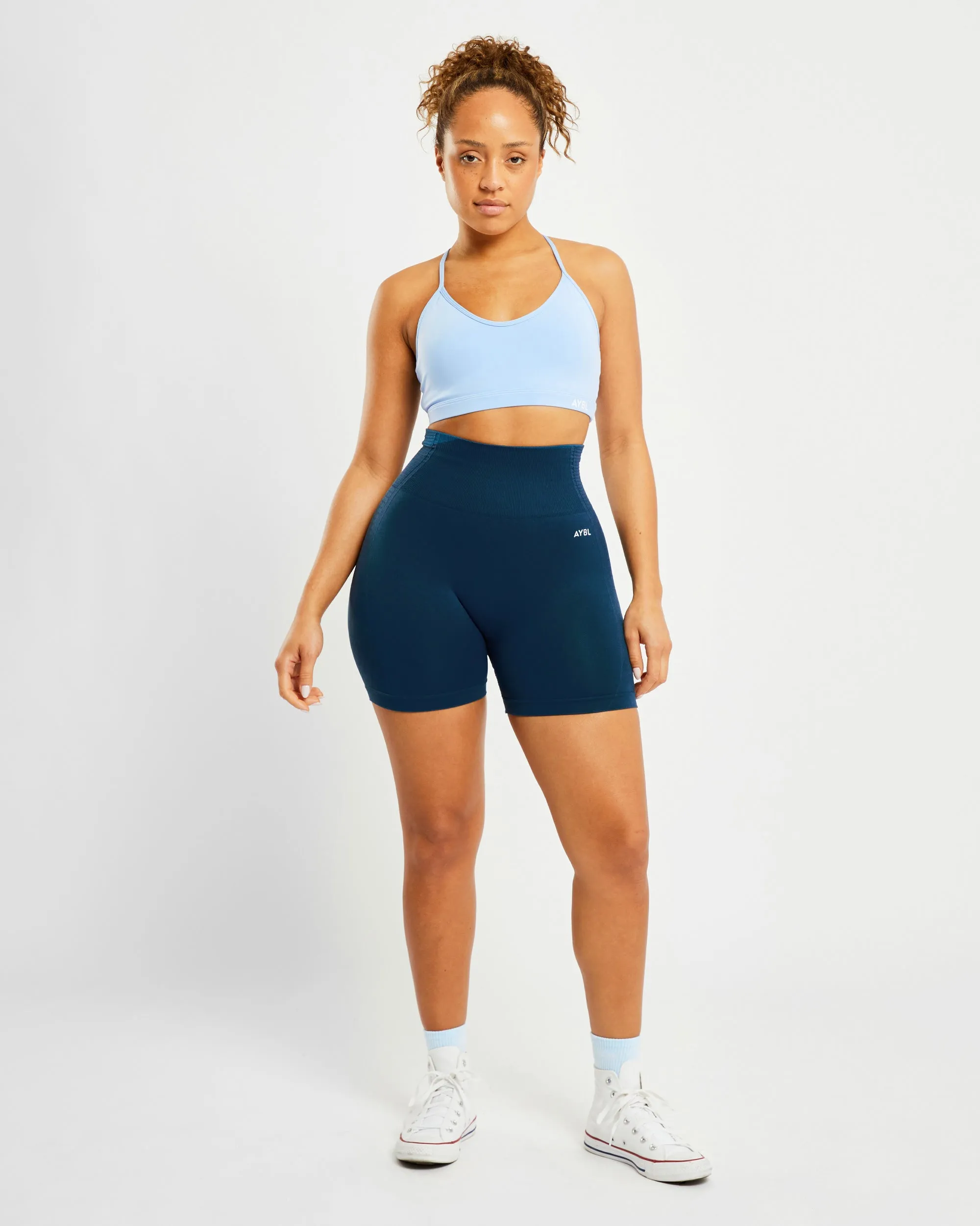 Essential V Neck Sports Bra - Powder Blue sold by AYBL product image thumbnail 3