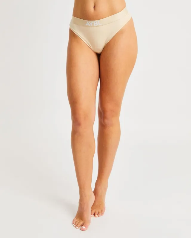 Cotton Thong - Nude sold by AYBL