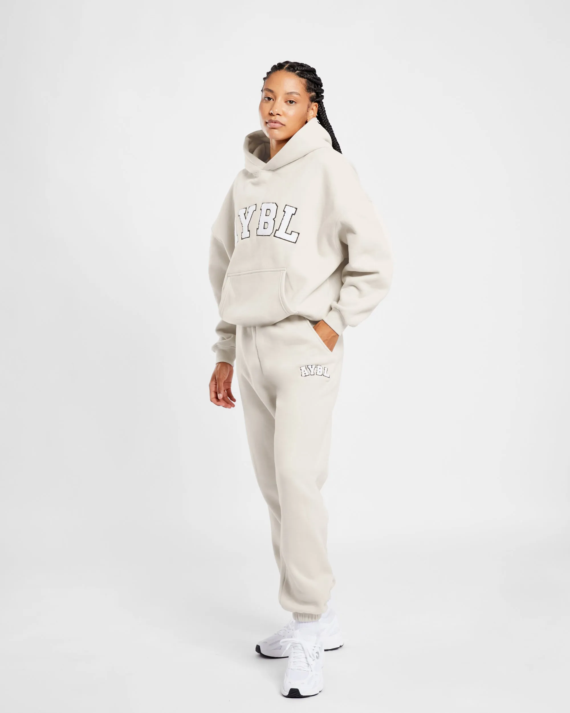 Varsity Oversized Hoodie - Sand sold by AYBL product image thumbnail 3