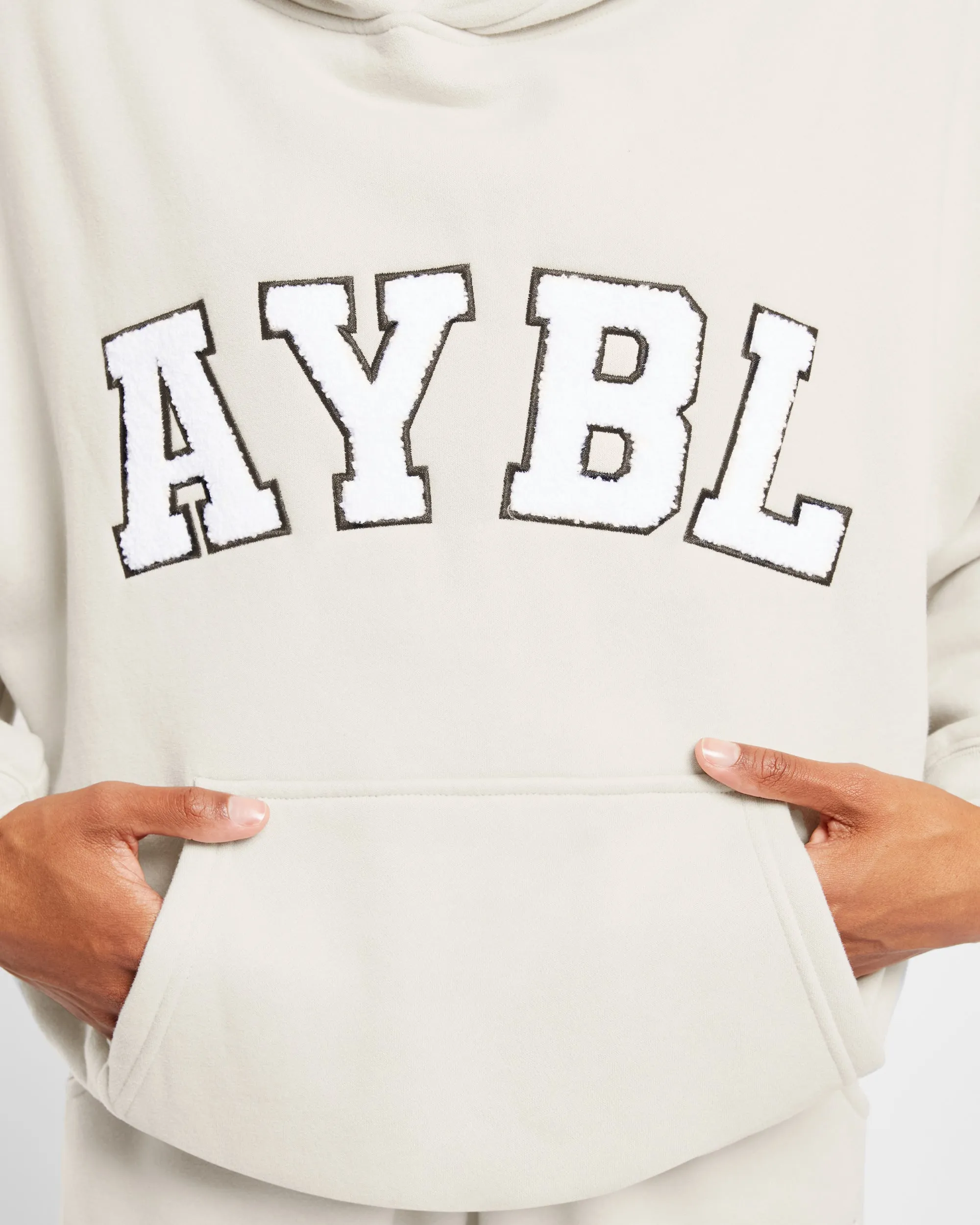 Varsity Oversized Hoodie - Sand sold by AYBL product image thumbnail 5