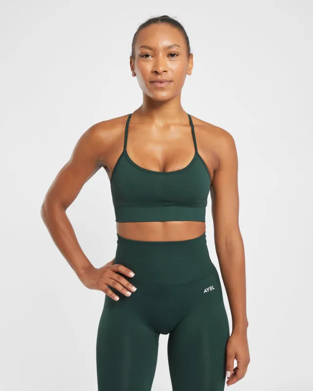 Empower Seamless Sports Bra - Dark Green sold by AYBL