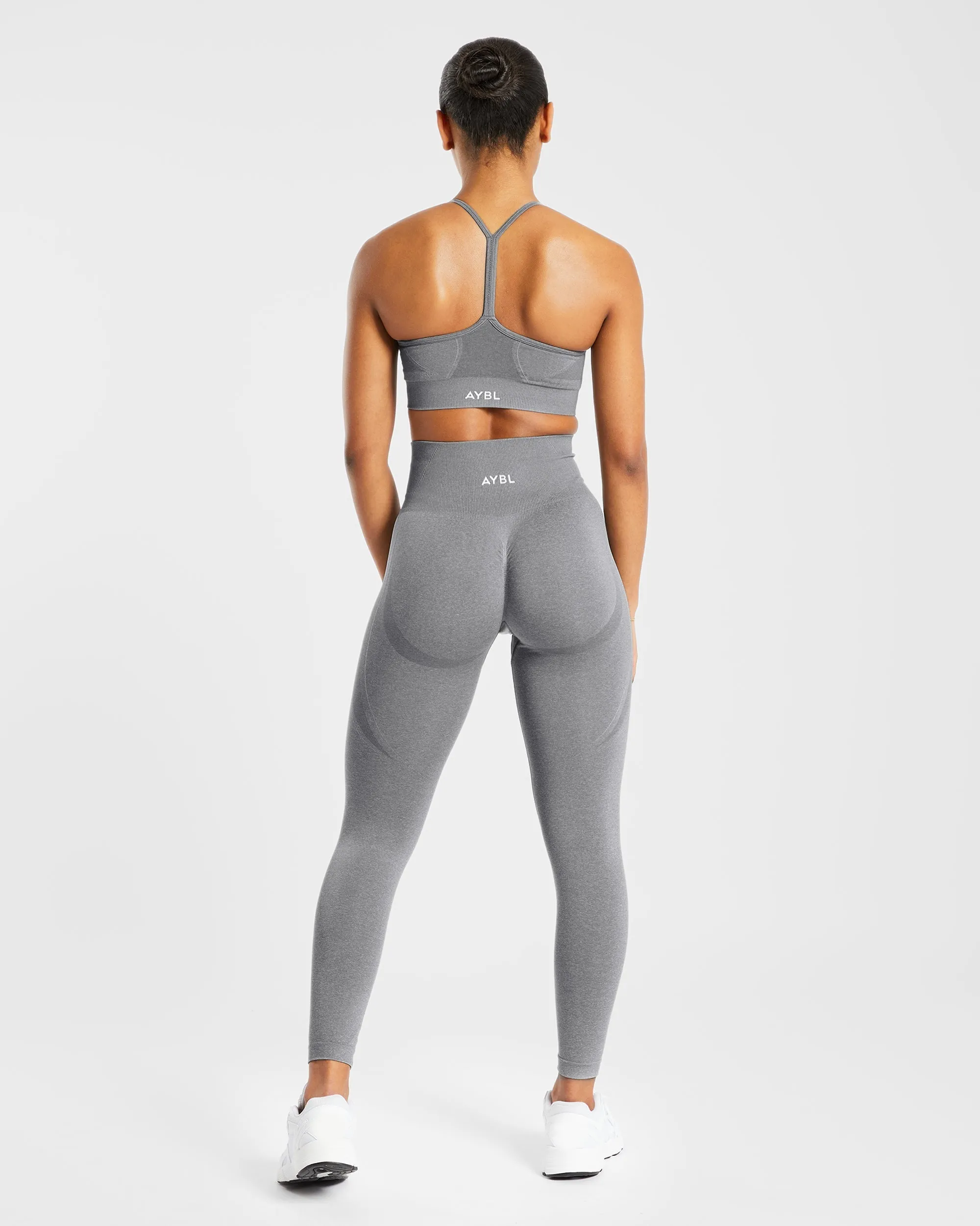 Empower Seamless Sports Bra - Grey Marl sold by AYBL product image thumbnail 4