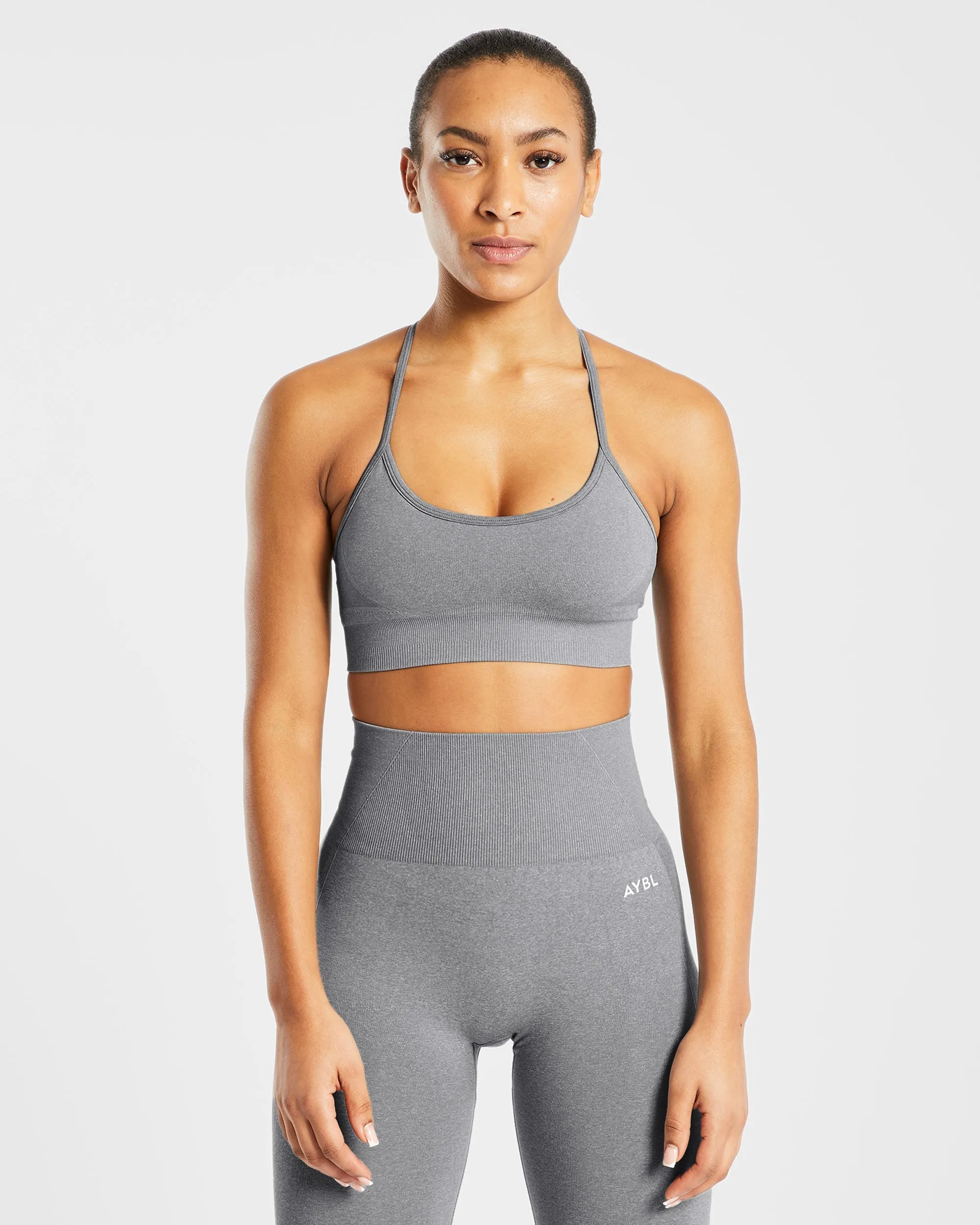 Empower Seamless Sports Bra - Grey Marl sold by AYBL