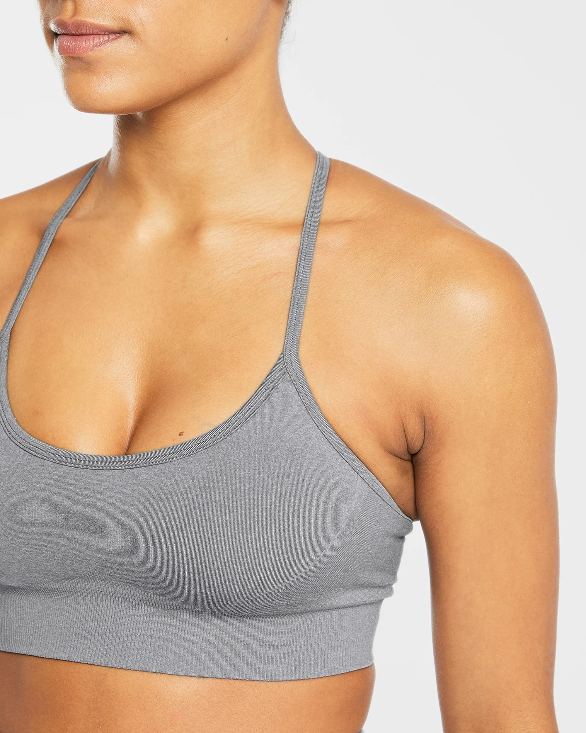Empower Seamless Sports Bra - Grey Marl sold by AYBL product image thumbnail 5
