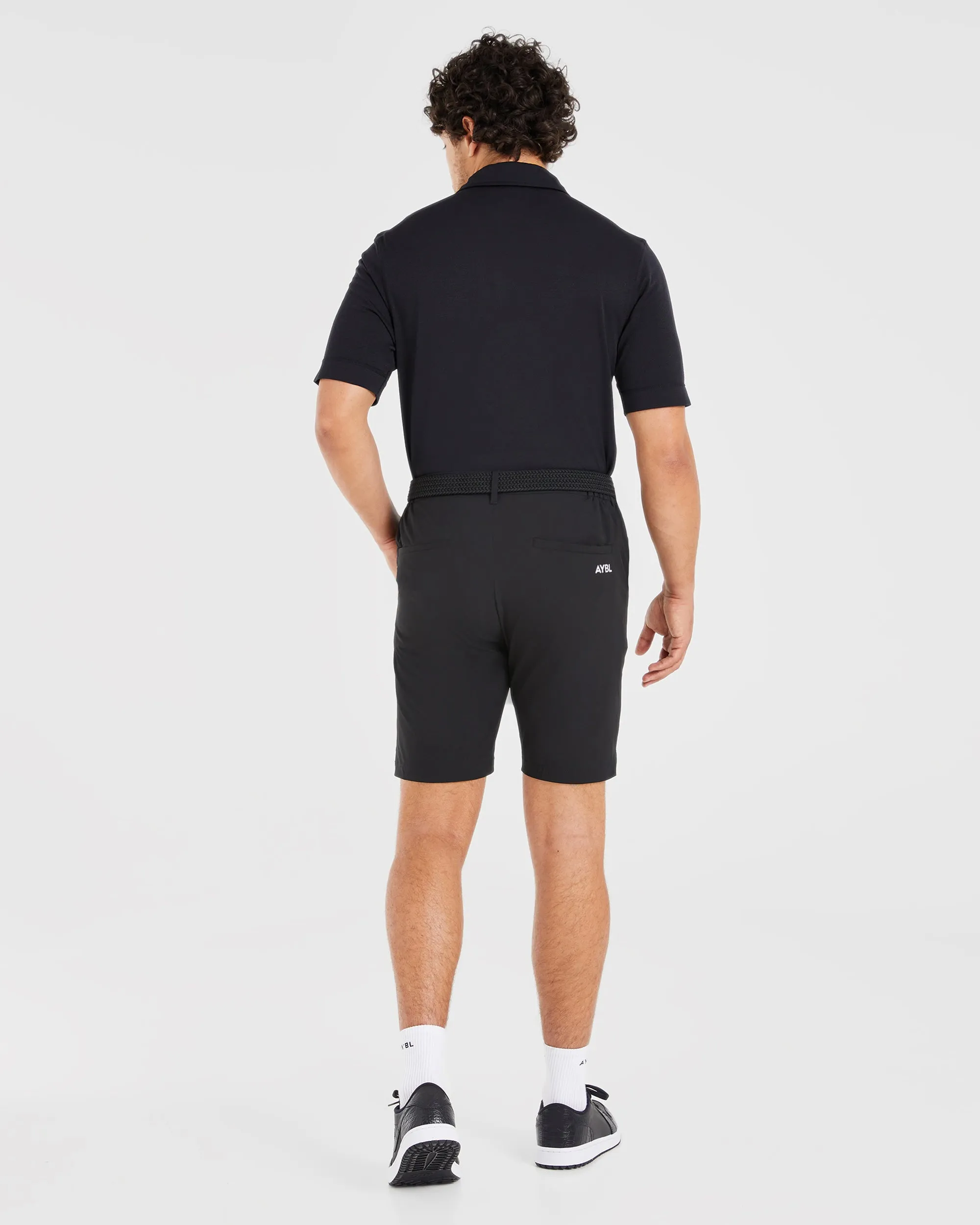 Performance Seamless Polo Shirt - Black sold by AYBL product image thumbnail 4
