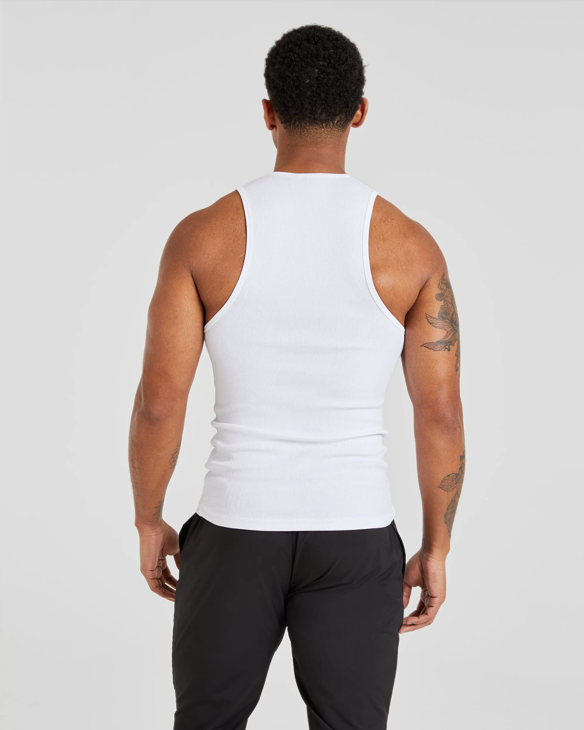 Essential Ribbed Tank - White sold by AYBL product image thumbnail 2
