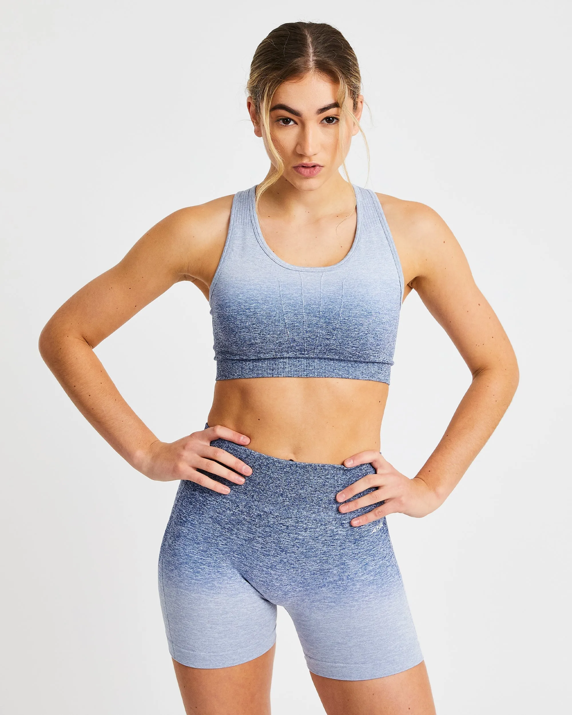 Pulse Ombré Seamless Sports Bra - Navy sold by AYBL