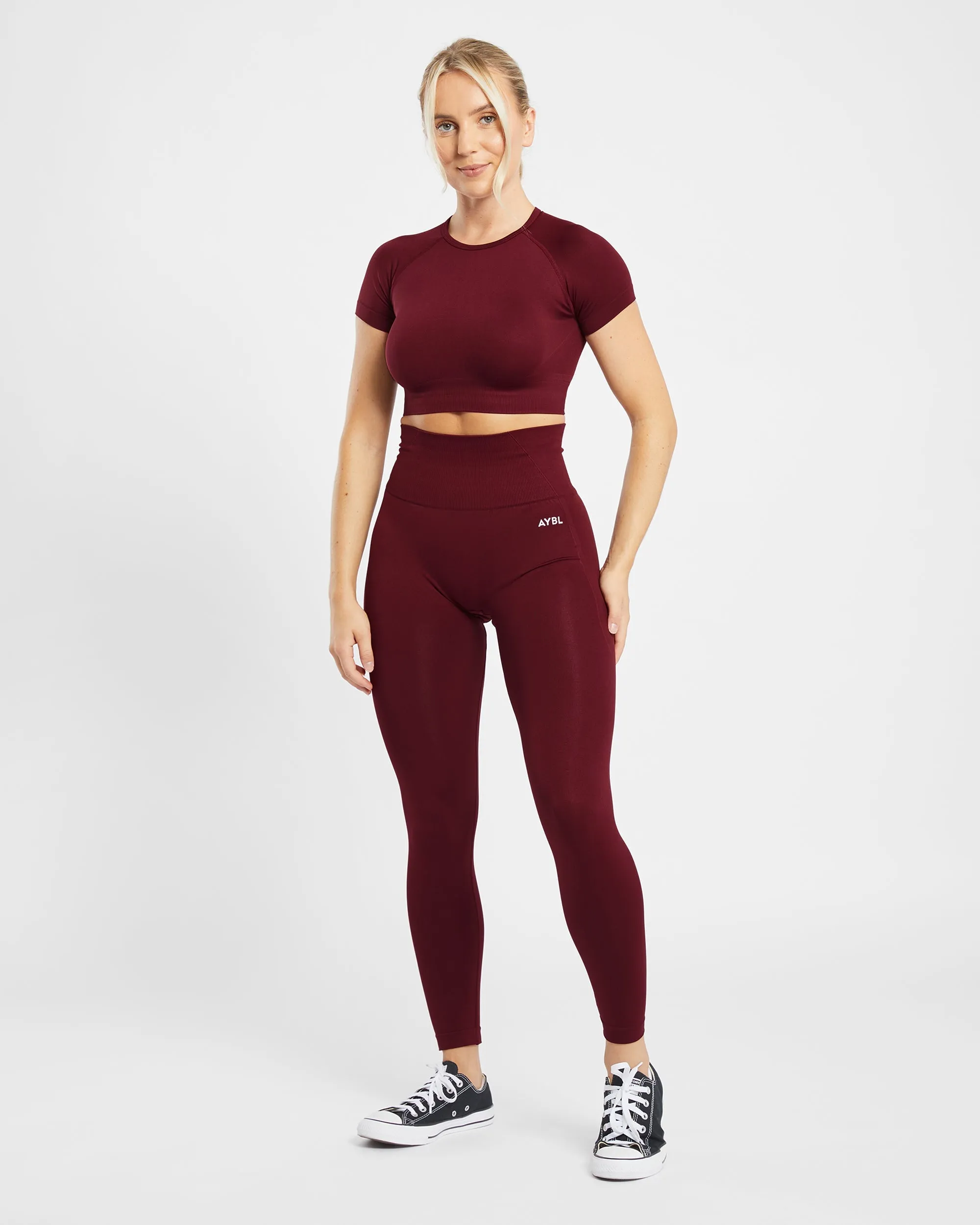 Empower Seamless Leggings - Red Wine sold by AYBL product image thumbnail 3