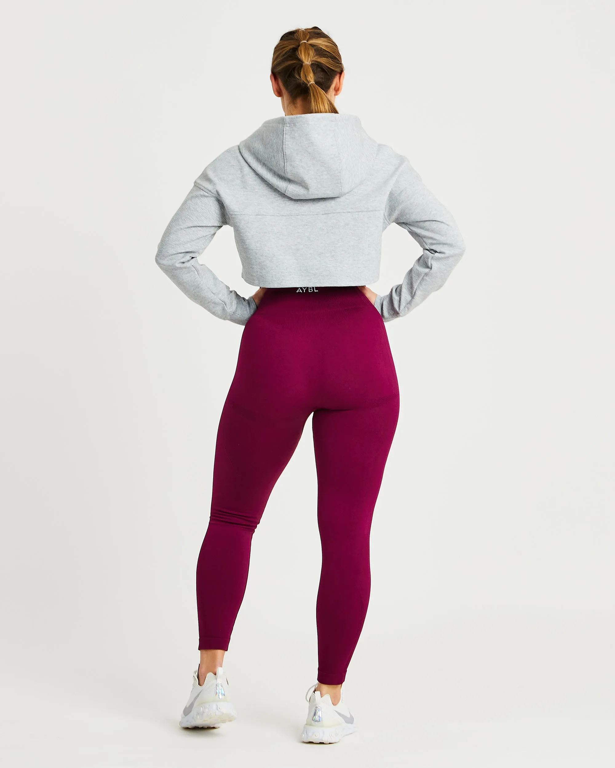 Everyday Cutout Crop Hoodie - Heather Grey sold by AYBL product image thumbnail 4