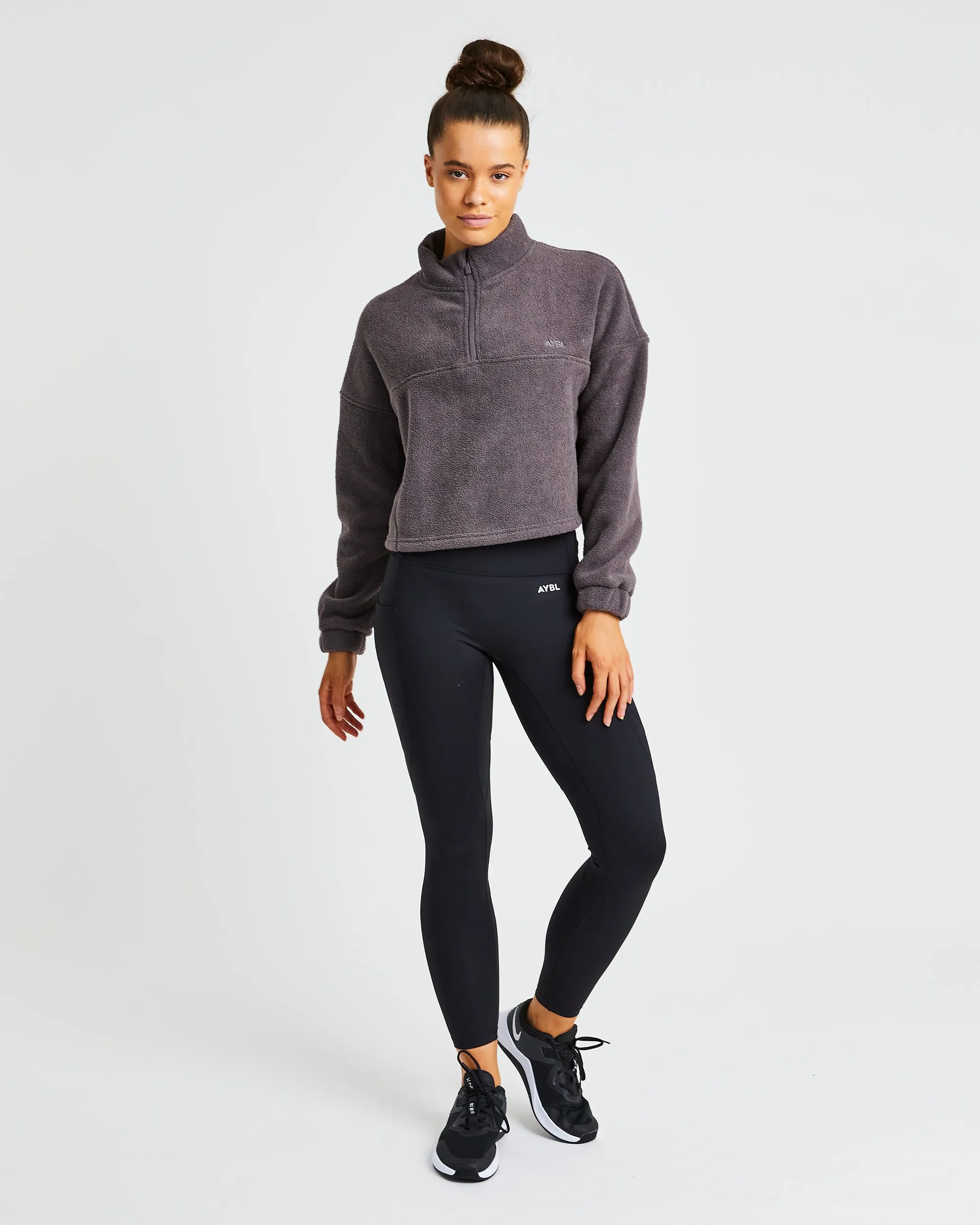 Effortless Oversized Crop Fleece - Charcoal sold by AYBL product image thumbnail 3