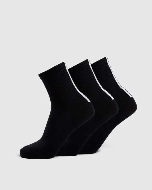 Everyday Back Stripe Crew Socks (3 Pack) sold by AYBL