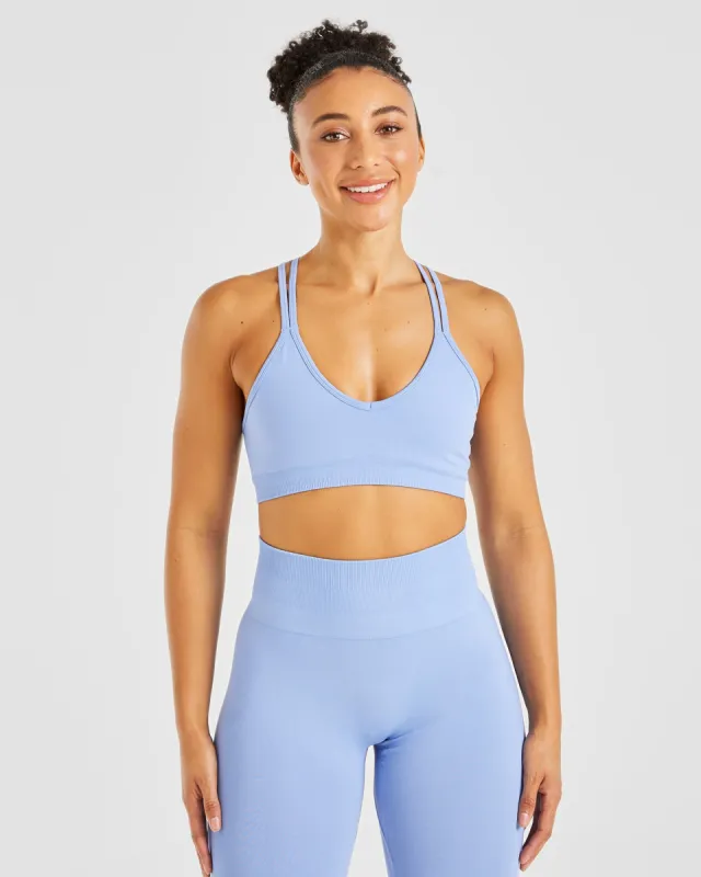 Power Seamless Sports Bra - Blue sold by AYBL