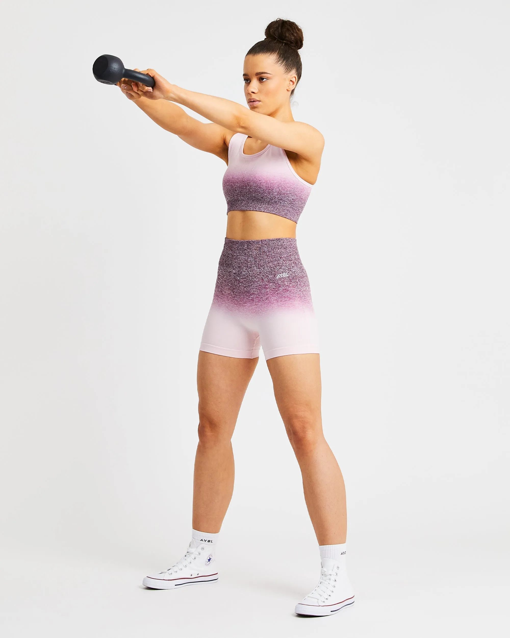 Pulse Ombré Seamless Shorts - Plum sold by AYBL product image thumbnail 5