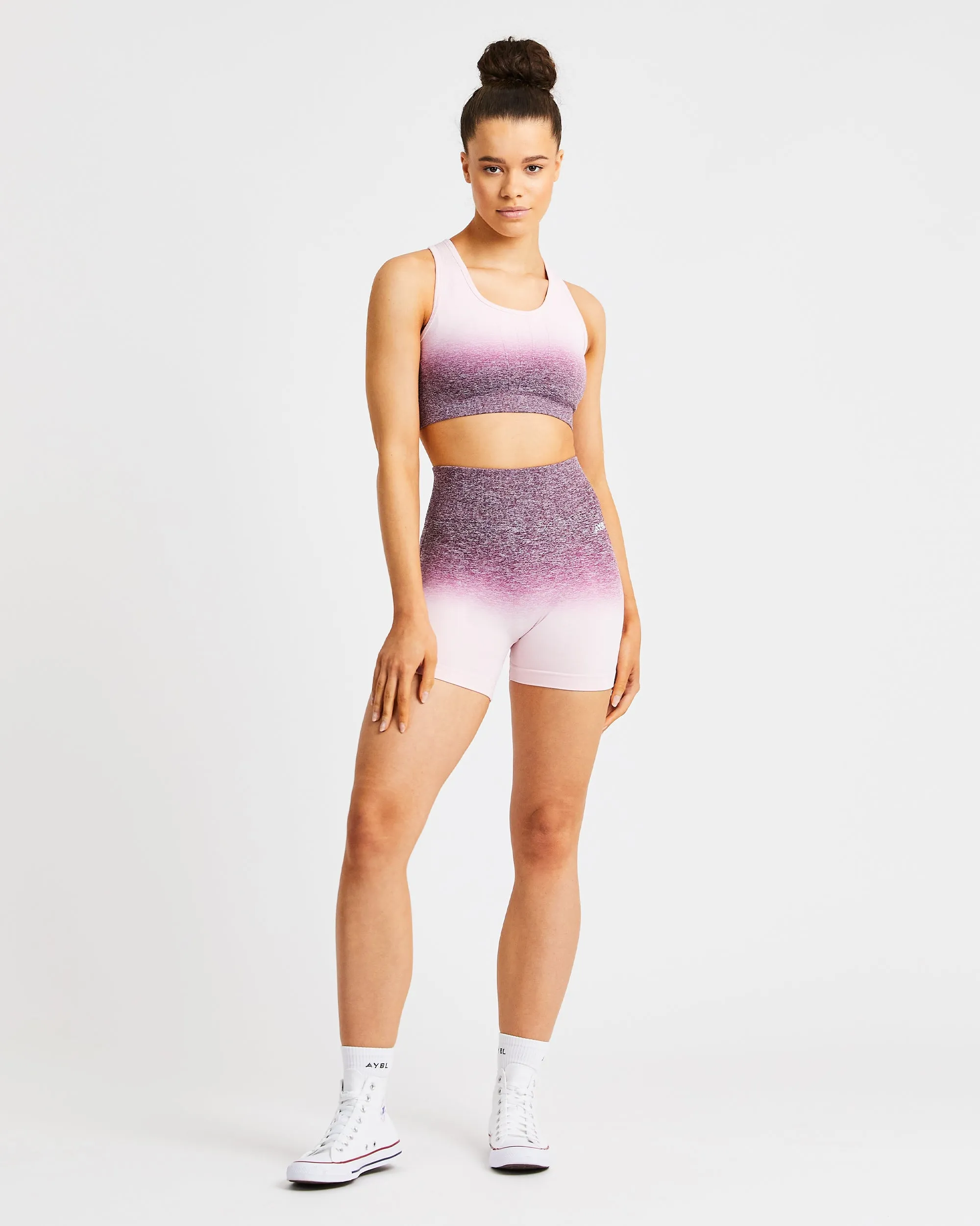 Pulse Ombré Seamless Shorts - Plum sold by AYBL product image thumbnail 3