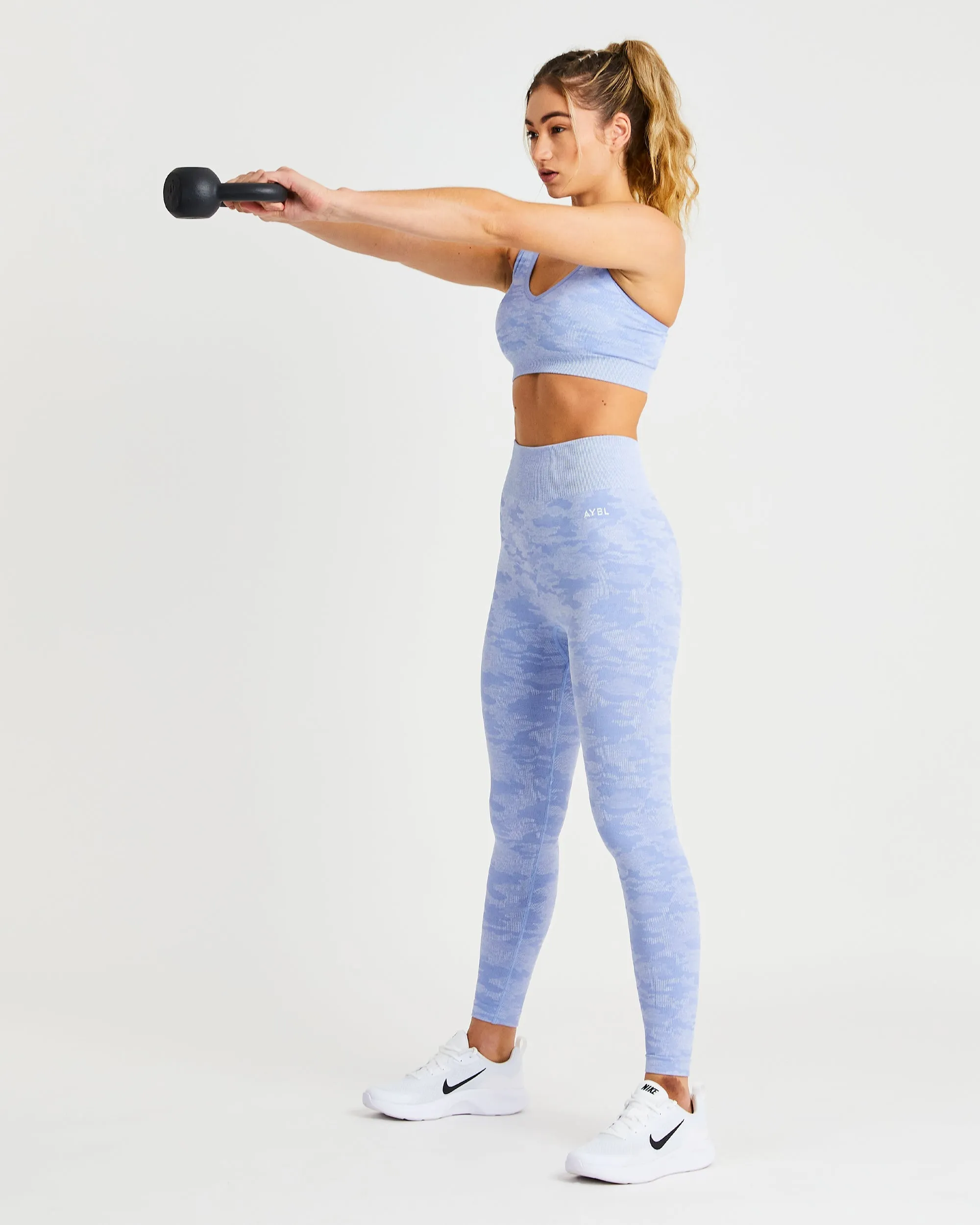 Evolve Camo Seamless Leggings - Blue sold by AYBL product image thumbnail 5