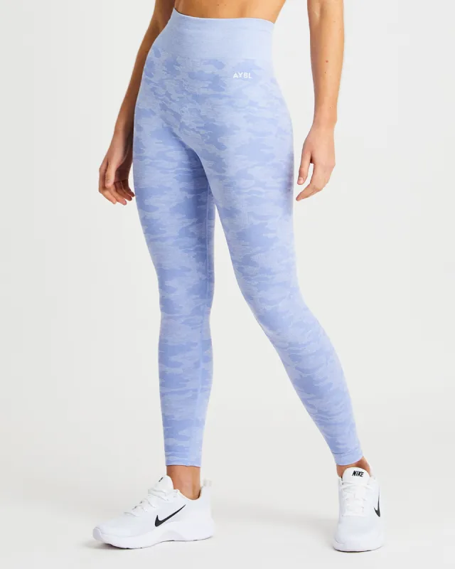 Evolve Camo Seamless Leggings - Blue sold by AYBL