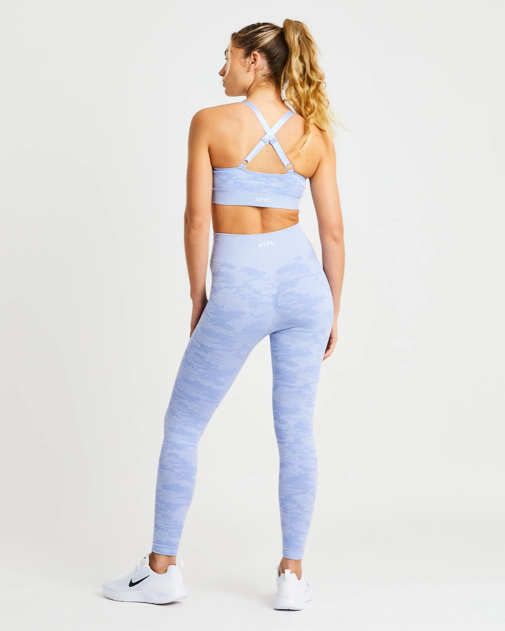 Evolve Camo Seamless Leggings - Blue sold by AYBL product image thumbnail 4