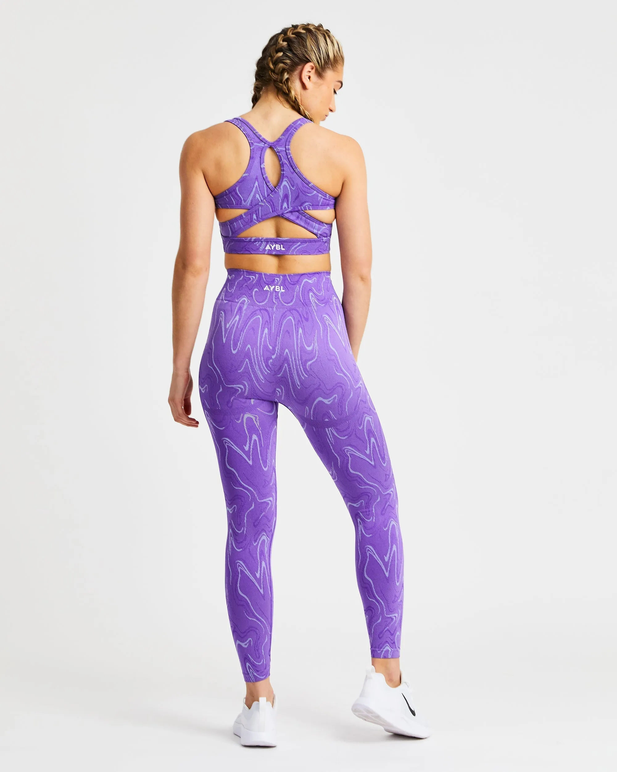 Velocity Seamless Leggings - Purple sold by AYBL product image thumbnail 4