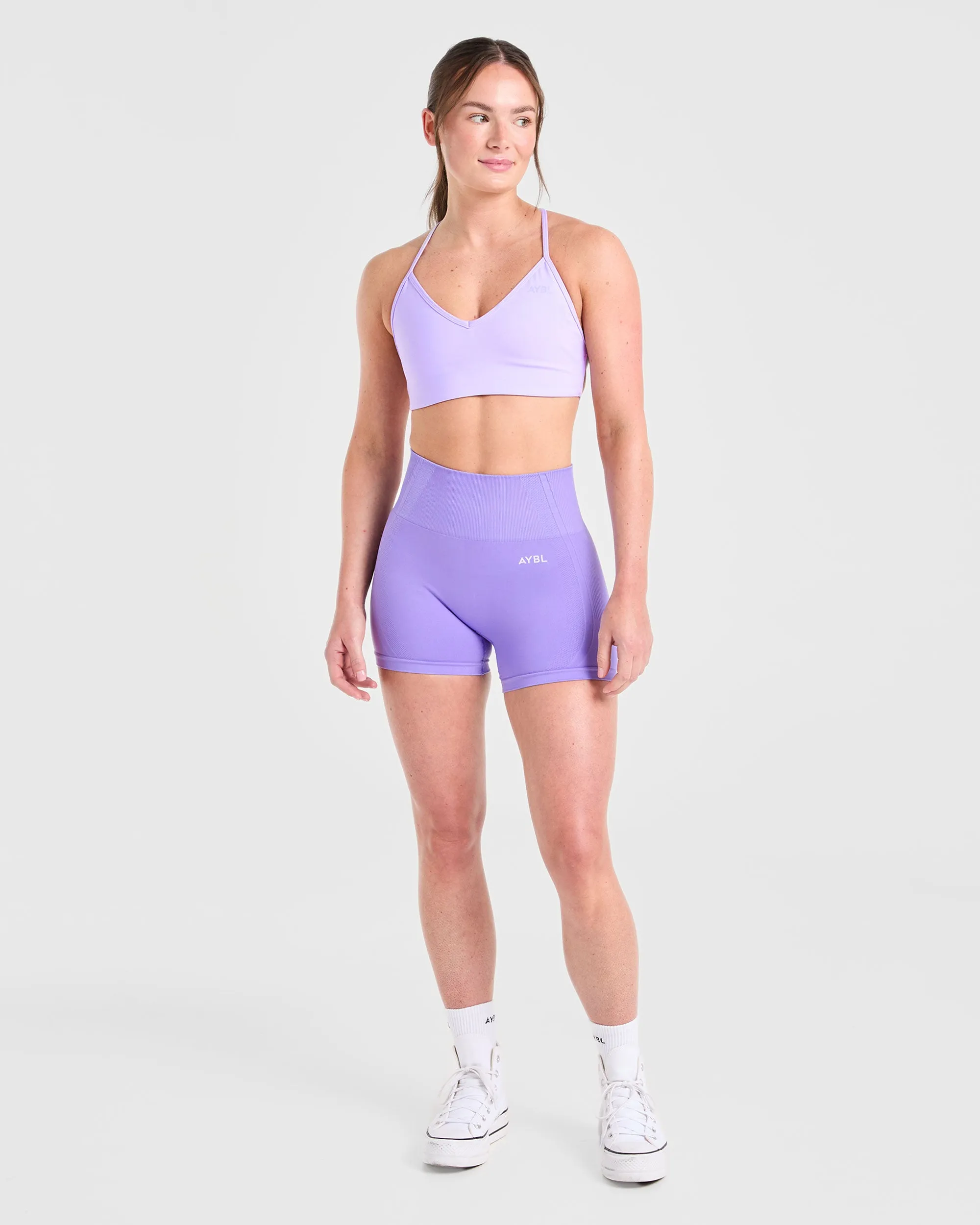 Essential Crossback Sports Bra - Pastel Purple sold by AYBL product image thumbnail 3