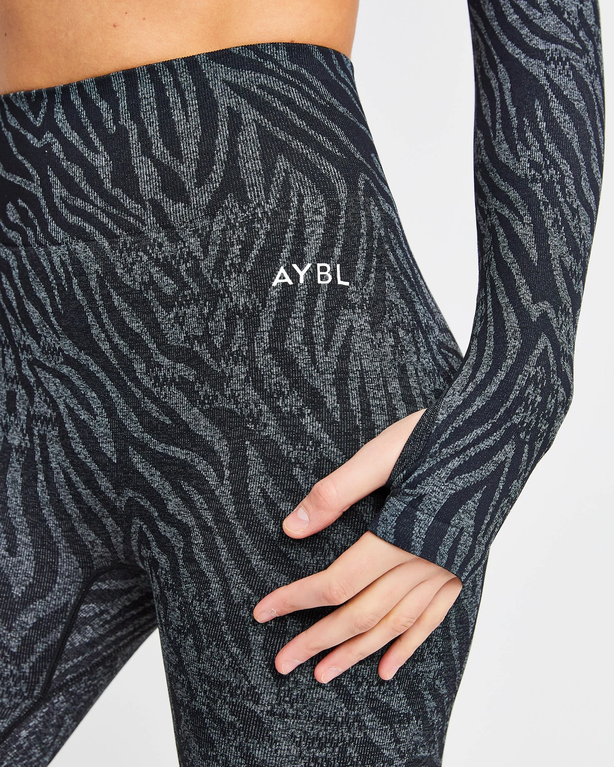 Evolve Animal Seamless Leggings - Black sold by AYBL product image thumbnail 5