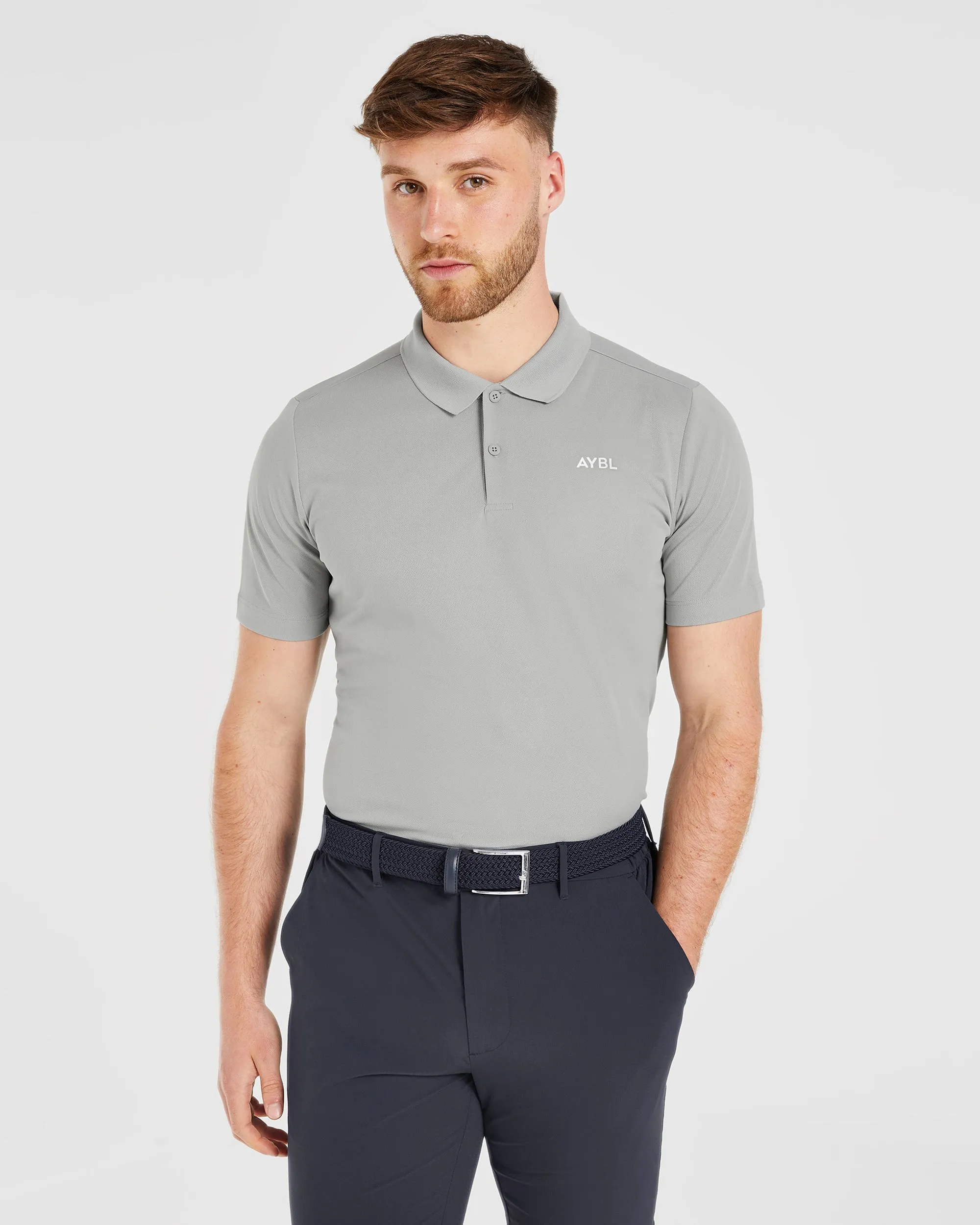 Performance Polo Shirt - Light Grey sold by AYBL