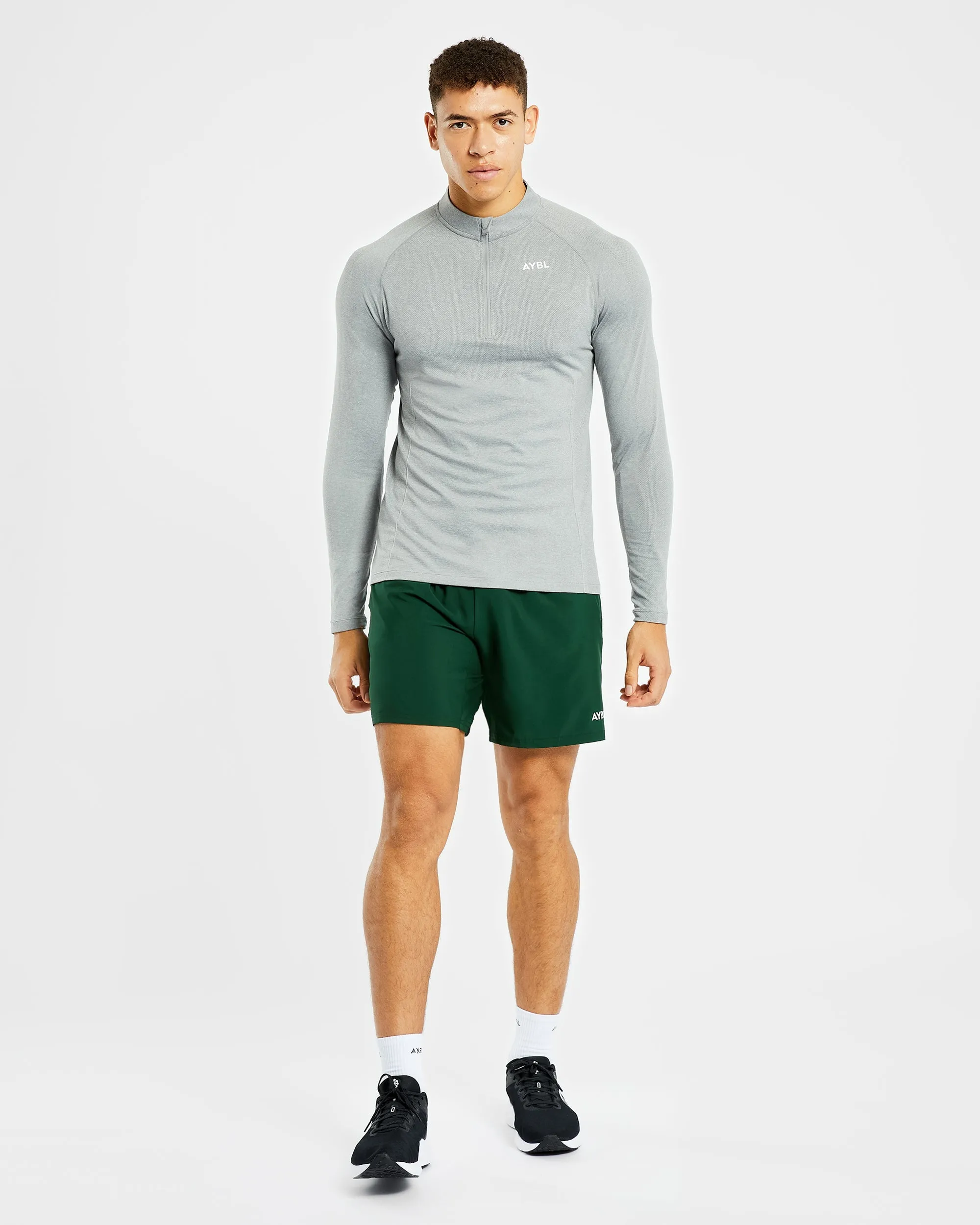 Essential Seamless 1/4 Zip Pullover - Grey Marl sold by AYBL product image thumbnail 3