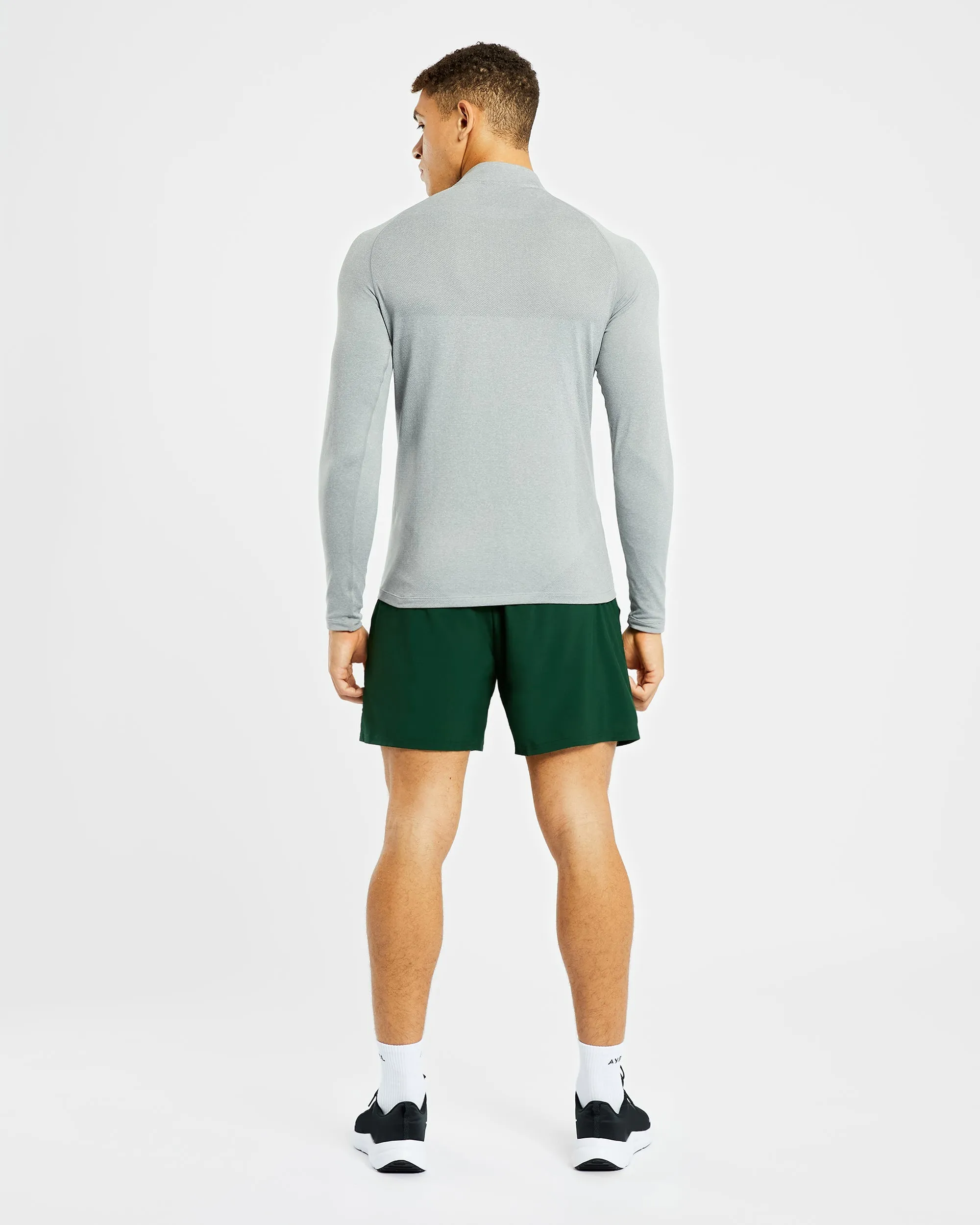 Essential Seamless 1/4 Zip Pullover - Grey Marl sold by AYBL product image thumbnail 4