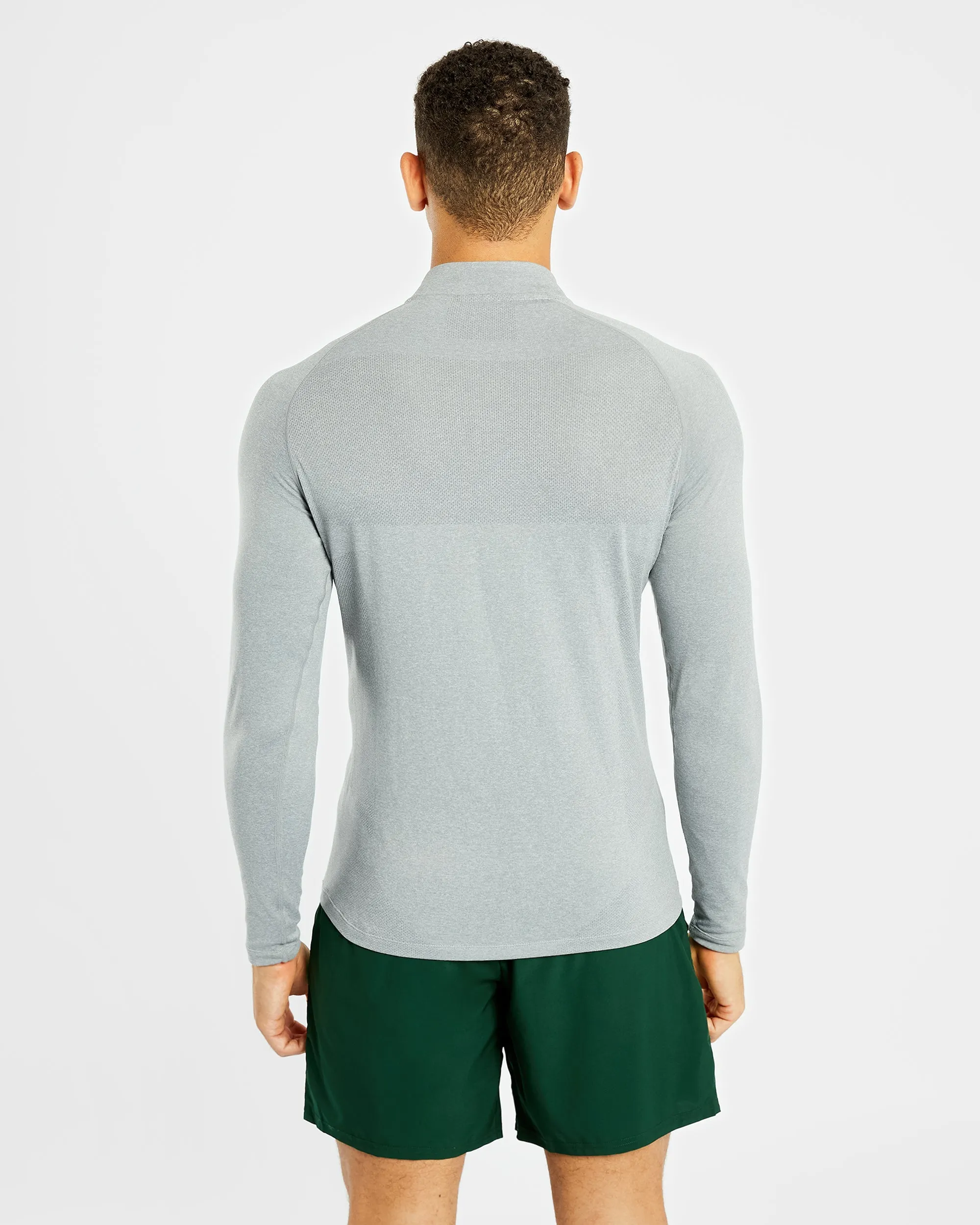 Essential Seamless 1/4 Zip Pullover - Grey Marl sold by AYBL product image thumbnail 2