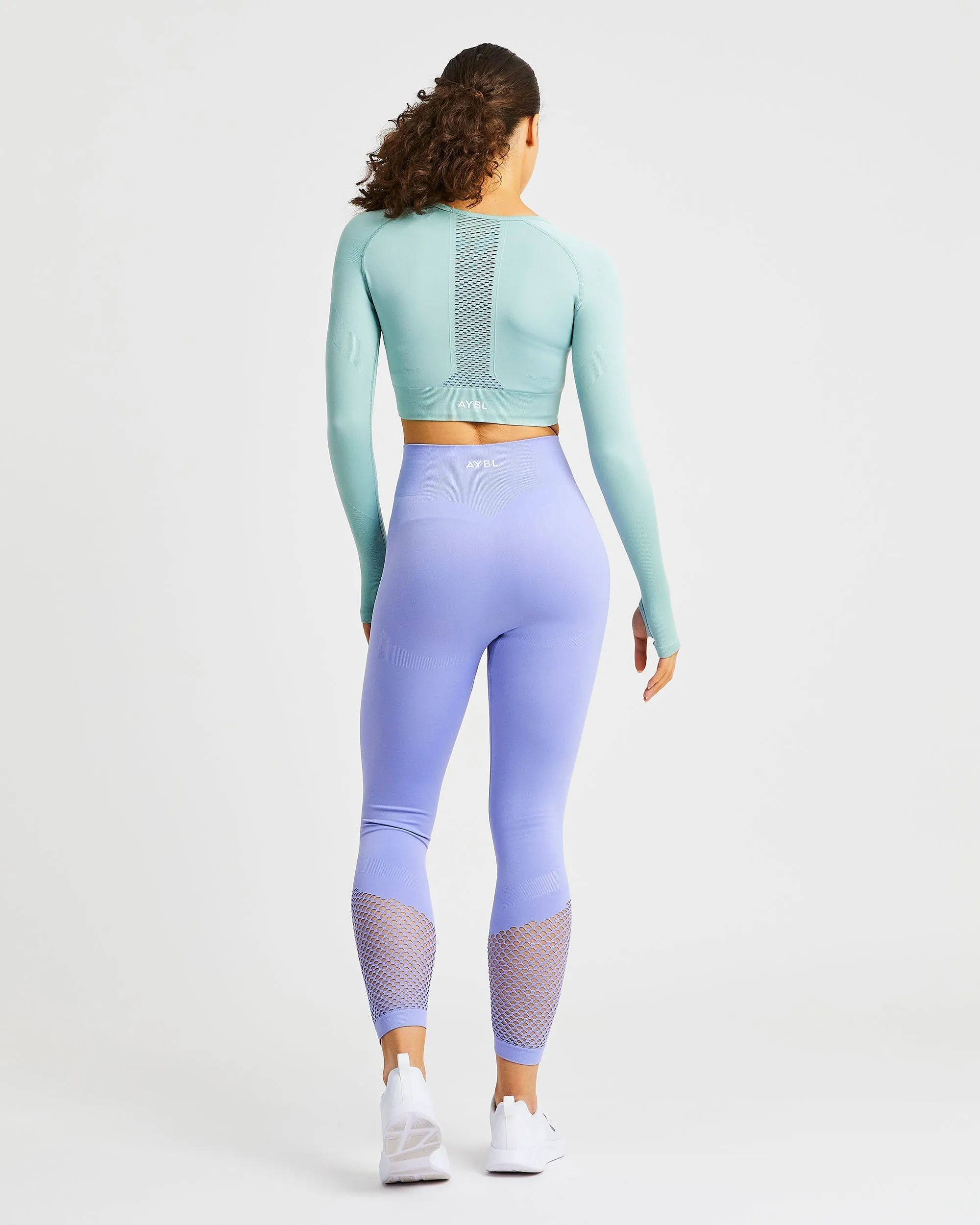 Reform Seamless Long Sleeve Crop Top - Sage Green sold by AYBL product image thumbnail 4