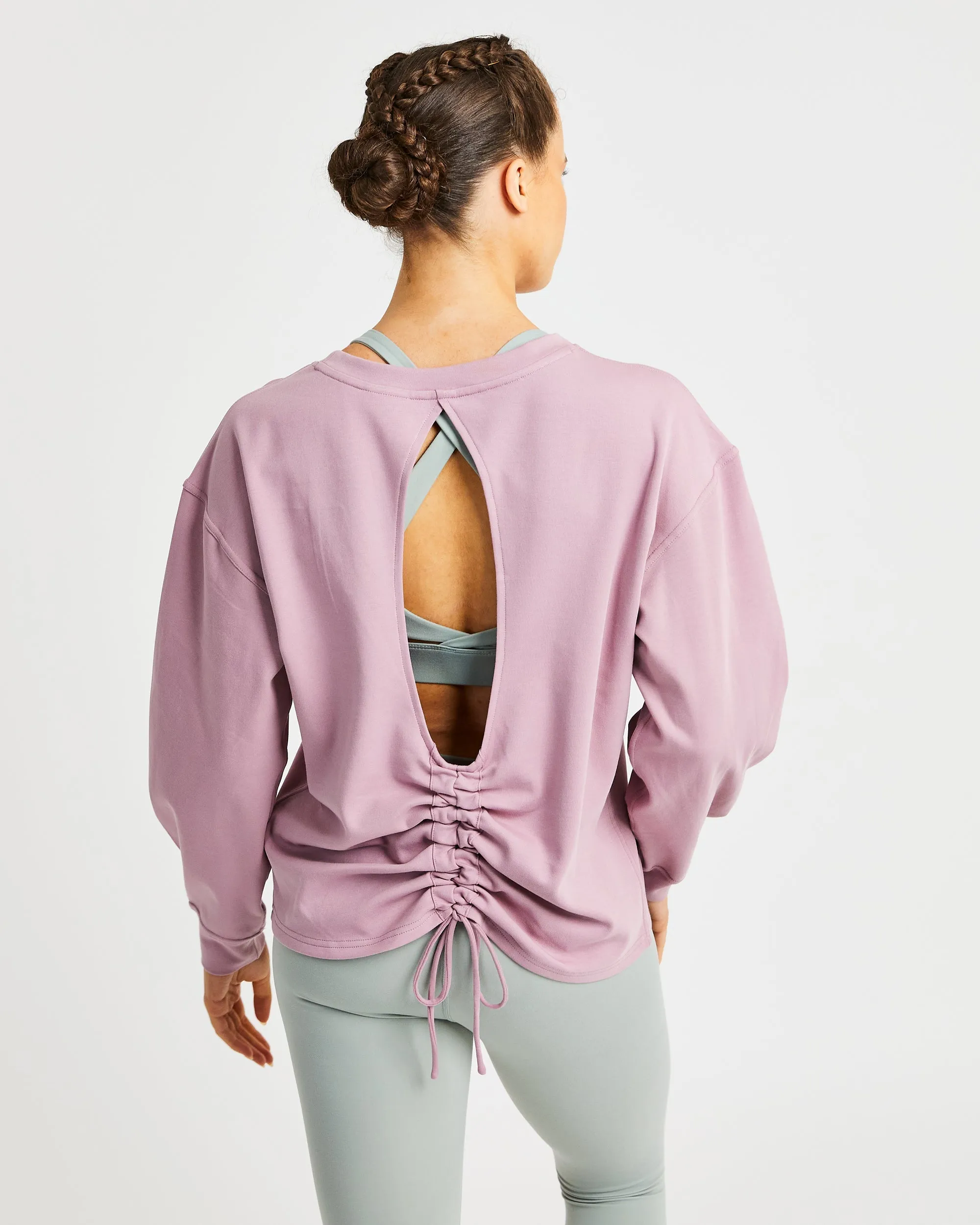 Essence Drawcord Jumper - Mink Pink sold by AYBL product image thumbnail 2
