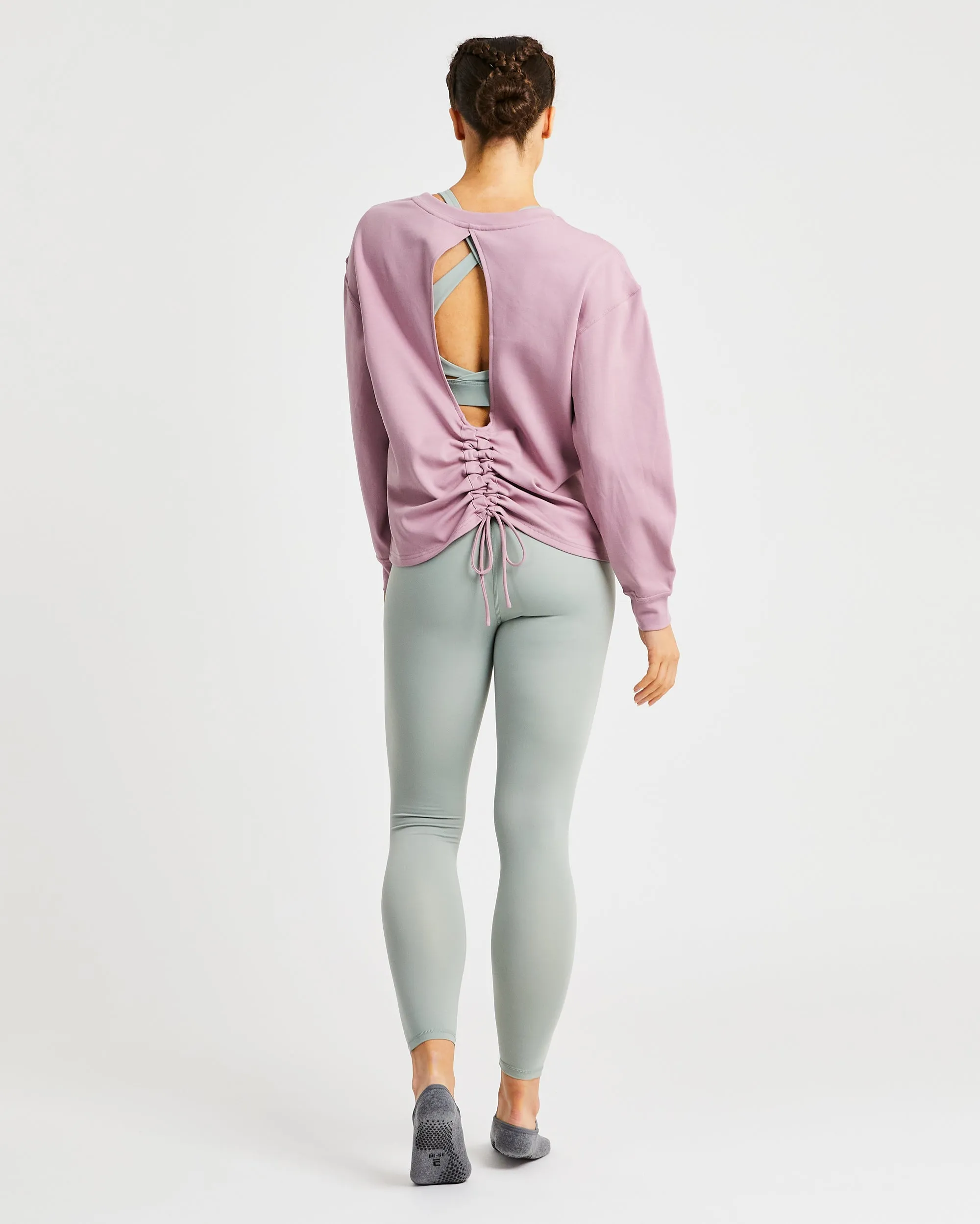 Essence Drawcord Jumper - Mink Pink sold by AYBL product image thumbnail 4