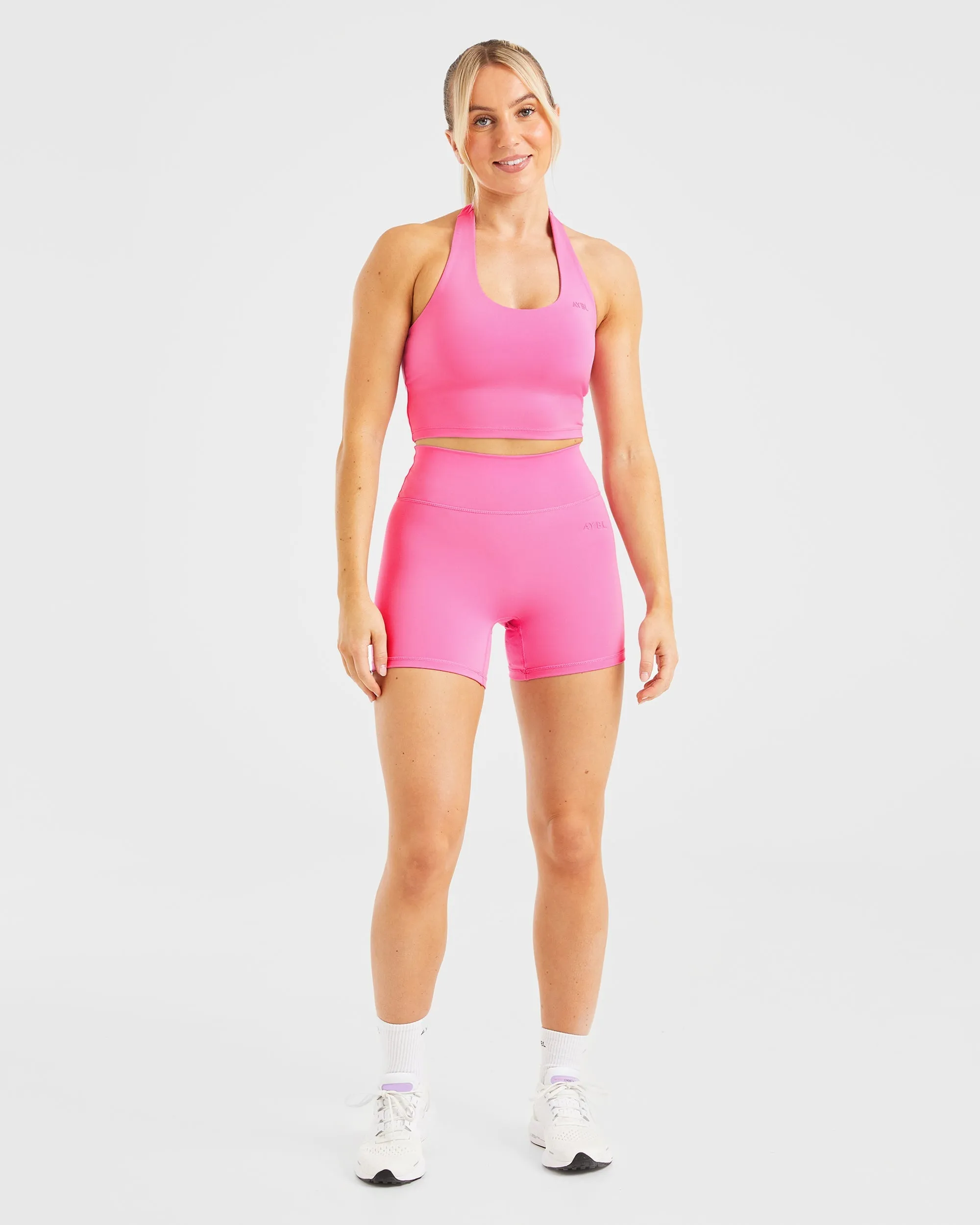 Staple Halterneck Crop Top - Summer Pink sold by AYBL product image thumbnail 3