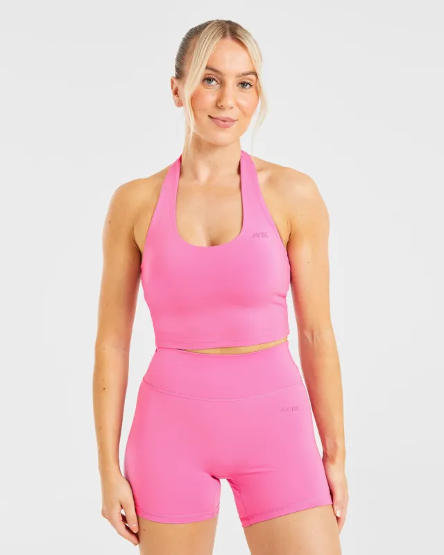 Staple Halterneck Crop Top - Summer Pink sold by AYBL