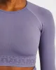 Elevate Seamless Long Sleeve Crop Top - Purple sold by AYBL