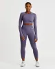 Elevate Seamless Long Sleeve Crop Top - Purple sold by AYBL