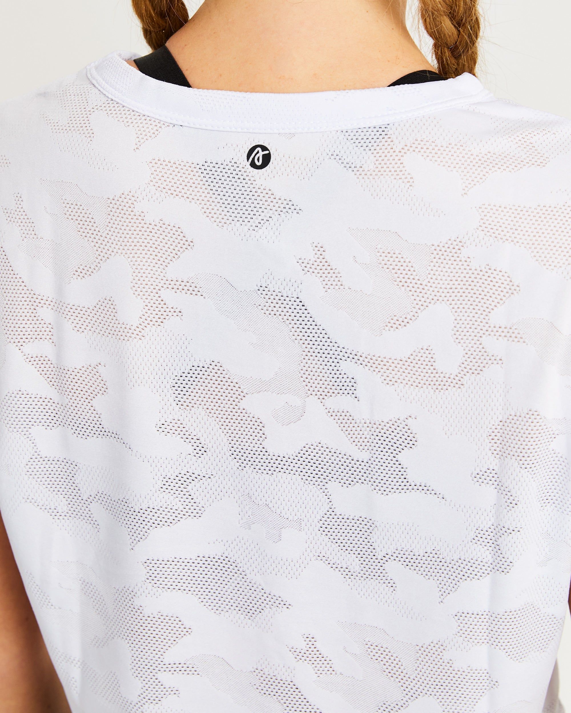Evolve Camo Crop T Shirt - White sold by AYBL product image thumbnail 8