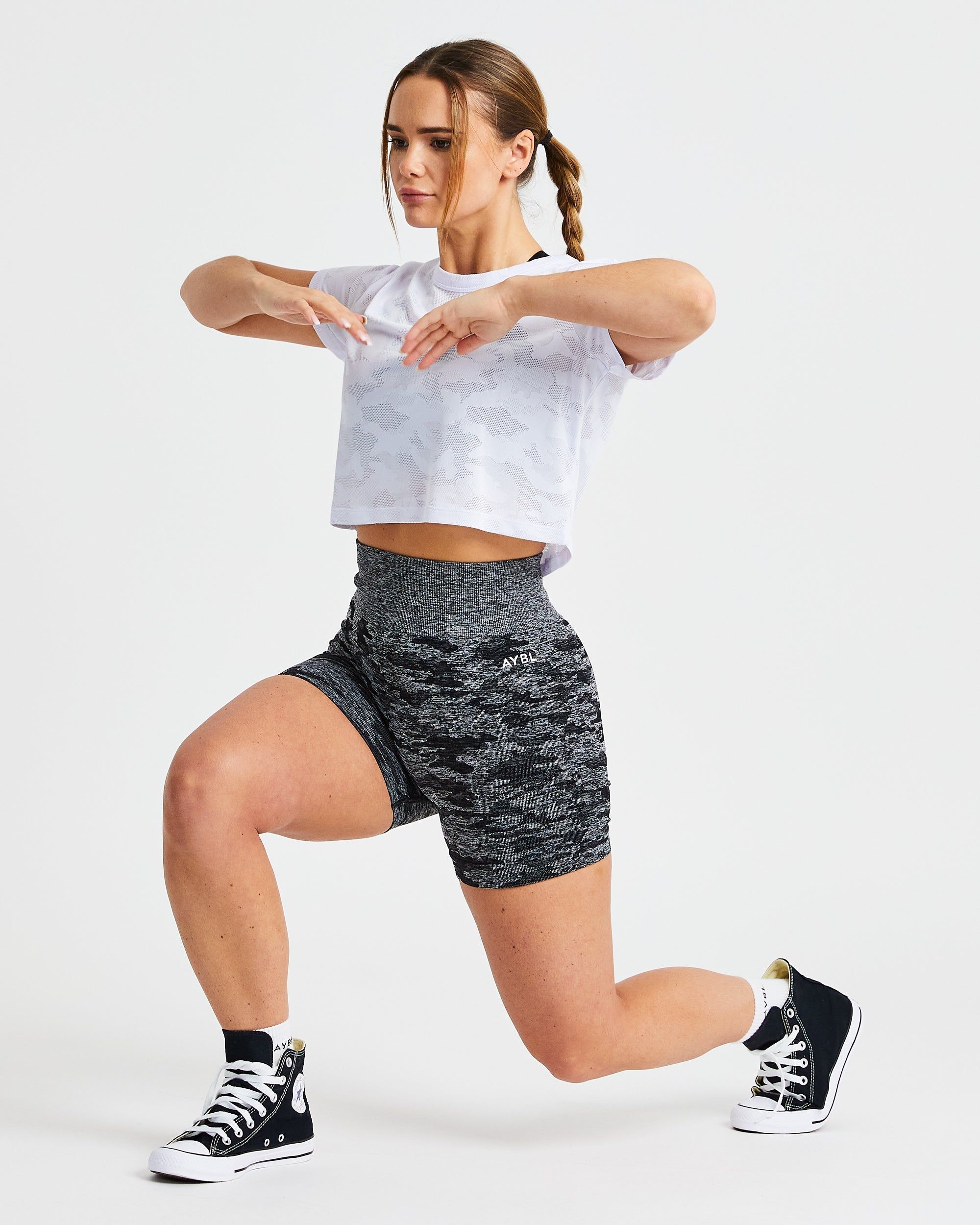 Evolve Camo Crop T Shirt - White sold by AYBL product image thumbnail 5