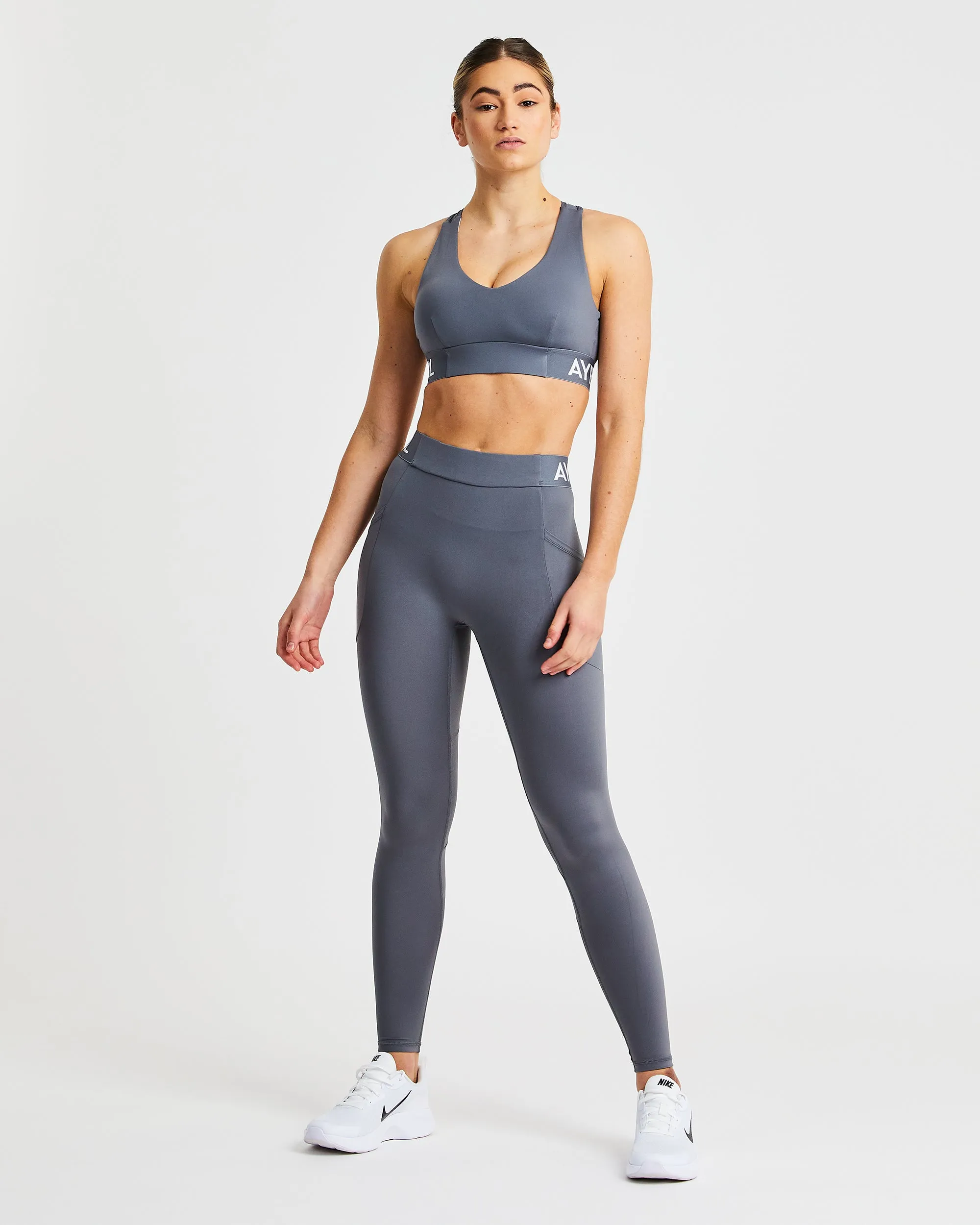 Training Sports Bra - Grey sold by AYBL product image thumbnail 3
